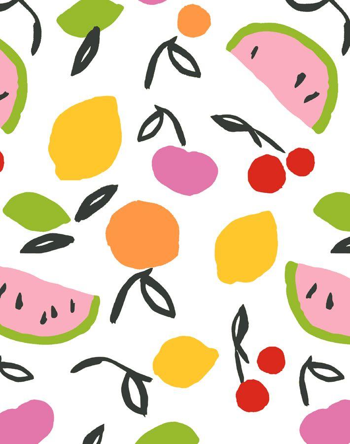 Tea Collection 'Island Fruits' Wallpaper - Raspberry Lime Design for Tropical Home Decor | Perfect for Bedroom, Living Room & Nursery