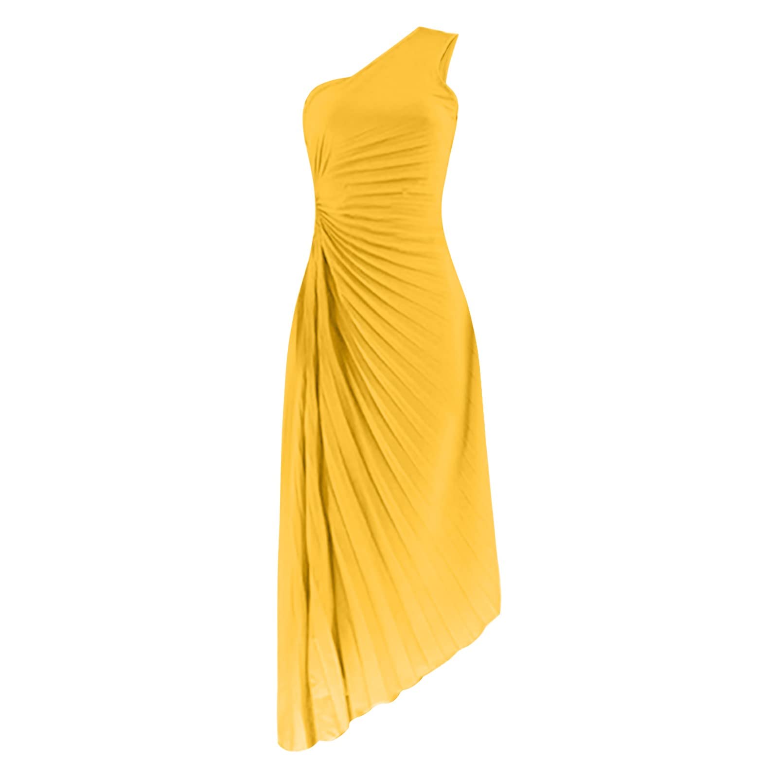 Elegant Women's Summer Dress 2023 - Solid Color Long Dress with Irregular Slit, Flowy & Comfortable for Beach, Party, Wedding & Casual Wear