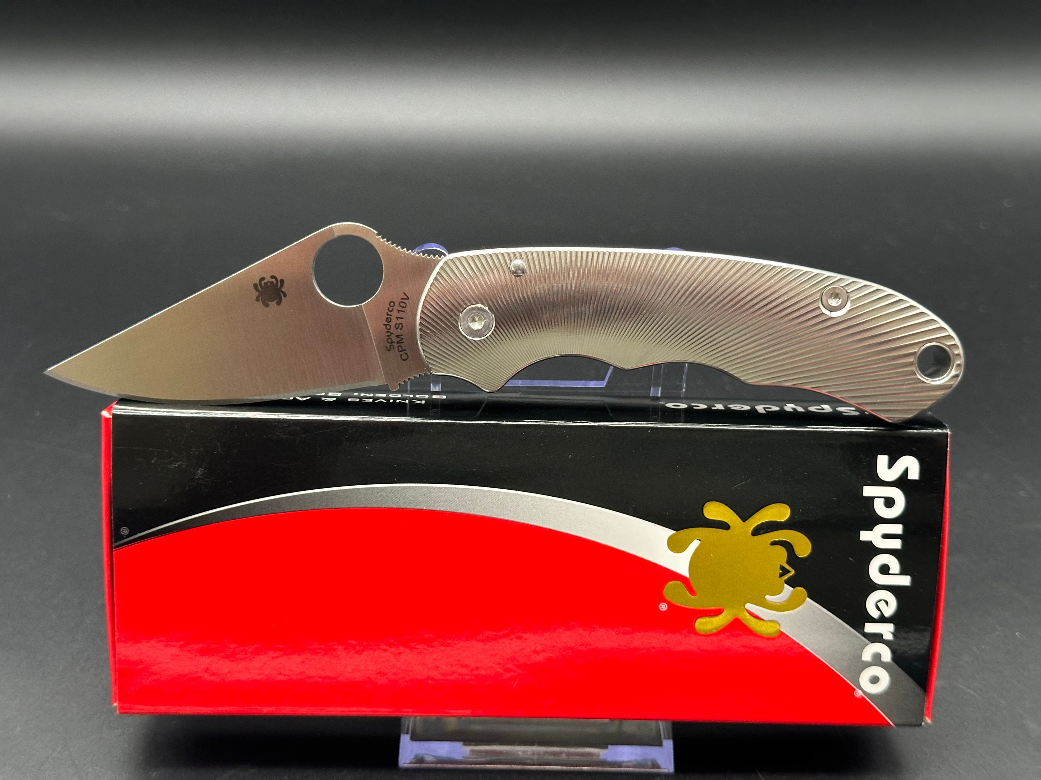 Spyderco Para 3 Folding Knife with Compression Lock - Satin S110V Blade - EDC Pocket Knife for Outdoor, Camping & Everyday Carry