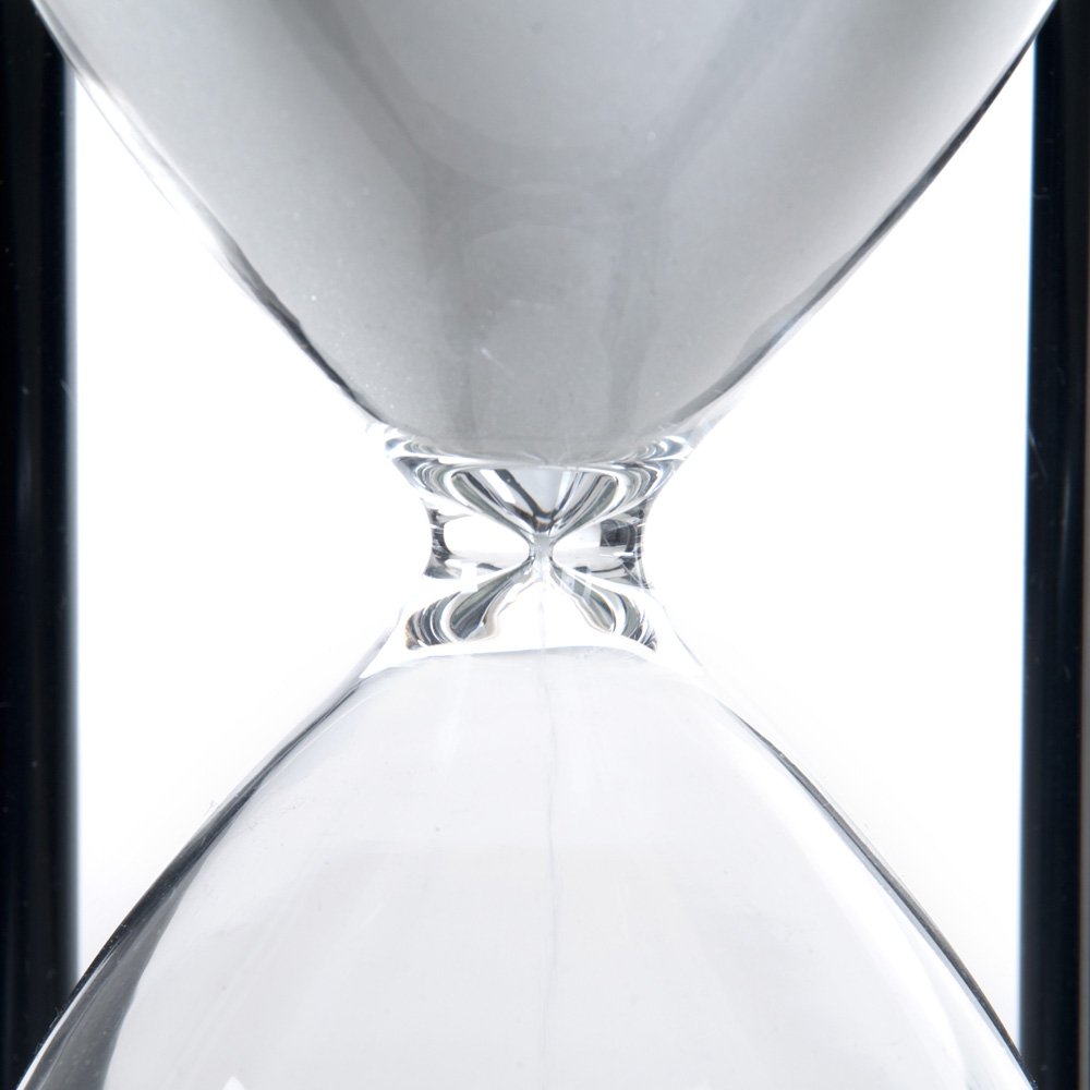 Bellaware 45-Minute Hourglass Sand Timer - White Wooden Sand Clock for Kitchen, Classroom, Yoga & Meditation
