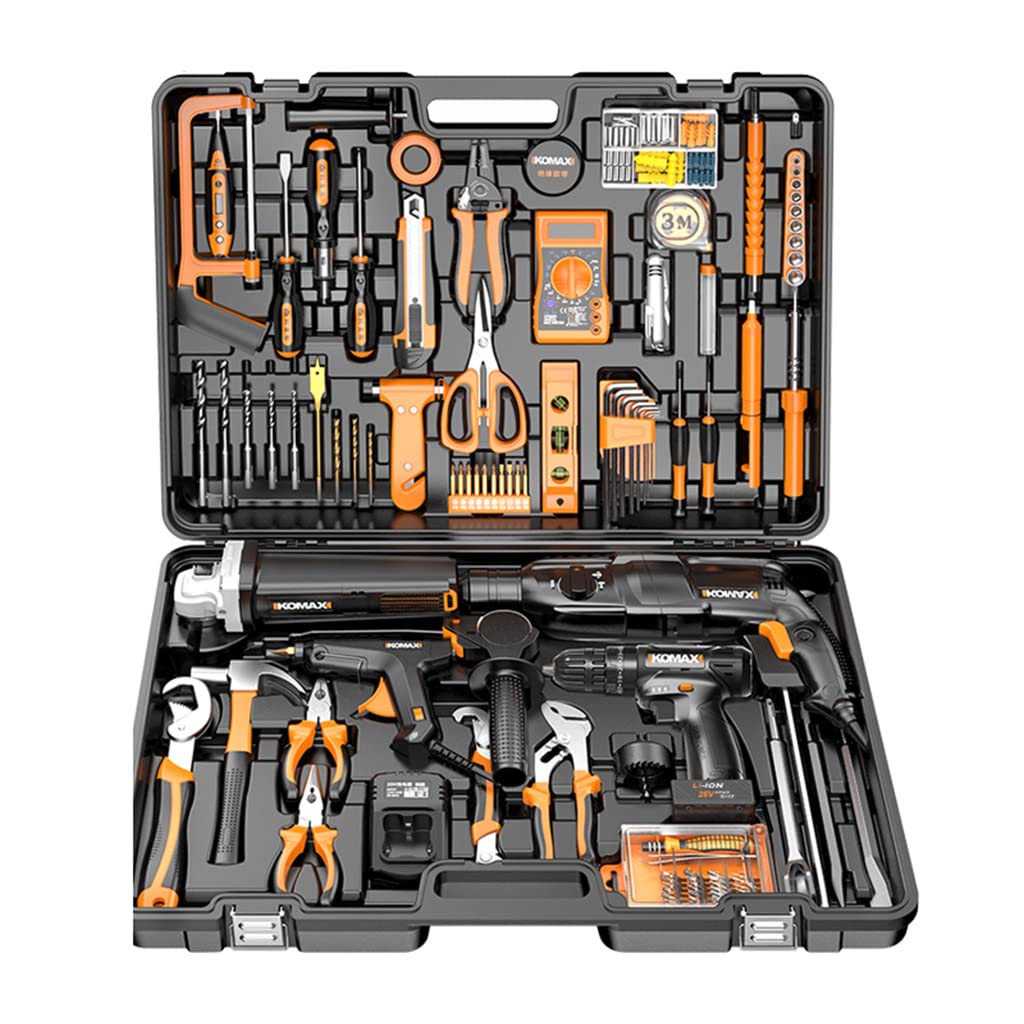 Electric Drill Tool Set - Cordless Power Drill Kit for Home DIY, Carpentry & Electrical Maintenance | Multi-Function Electrician Tools with Accessories | Perfect for Woodworking, Furniture Repair & Household Projects