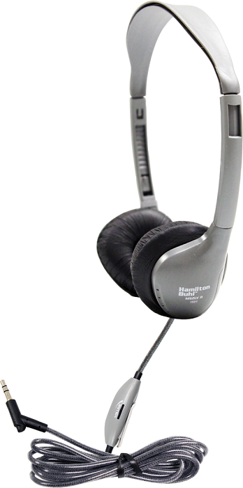 HamiltonBuhl SchoolMate On-Ear Stereo Headphones with Leatherette Cushions & In-Line Volume Control - Multi-Pack Options for Classroom, Online Learning & Music Listening