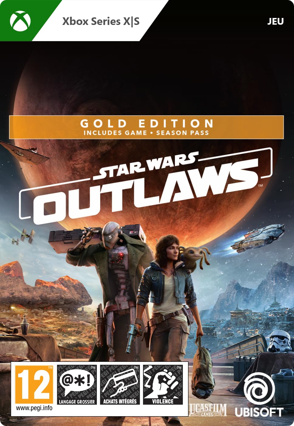 Star Wars Outlaws - Gold Edition | Xbox Series X|S Digital Download Code - Epic Sci-Fi Adventure Game for Fans | Perfect for Gaming Nights & Collector's Editions