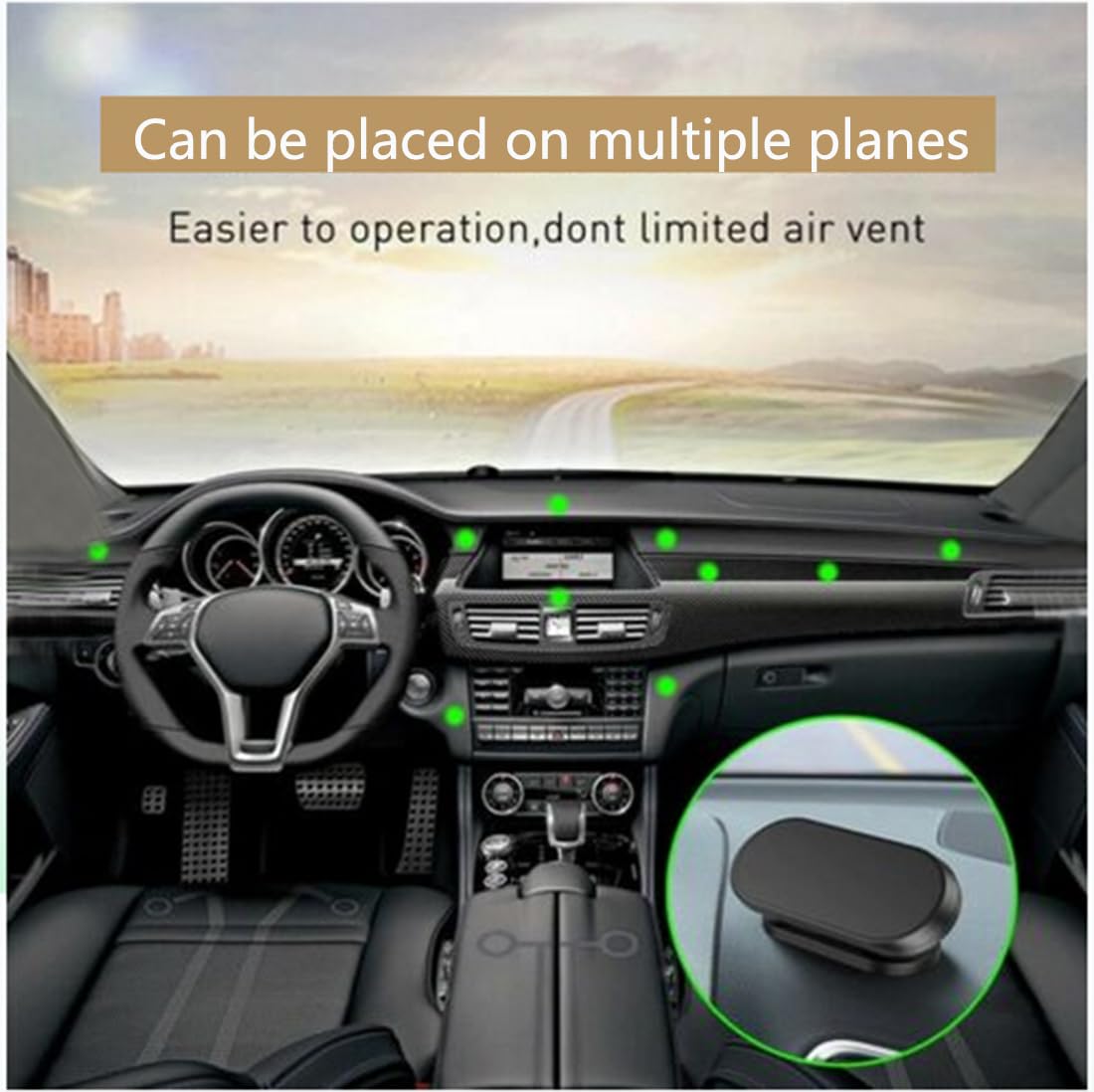 2 Pack Car Phone Holder Mount - 360° Rotating & Foldable Adhesive Dashboard Phone Stand for iPhone, Samsung, Huawei, Xiaomi - Perfect for GPS Navigation, Hands-Free Calling & Road Trips
