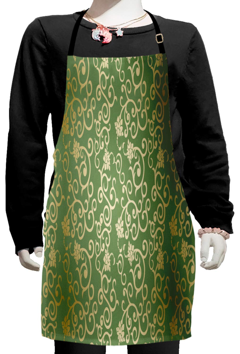 Vintage Green & Yellow Apron - Adjustable Ties for Baking & Painting