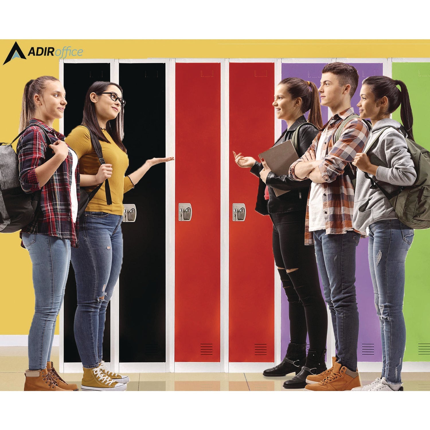 AdirOffice Steel Storage Locker - 1 Compartment, 12