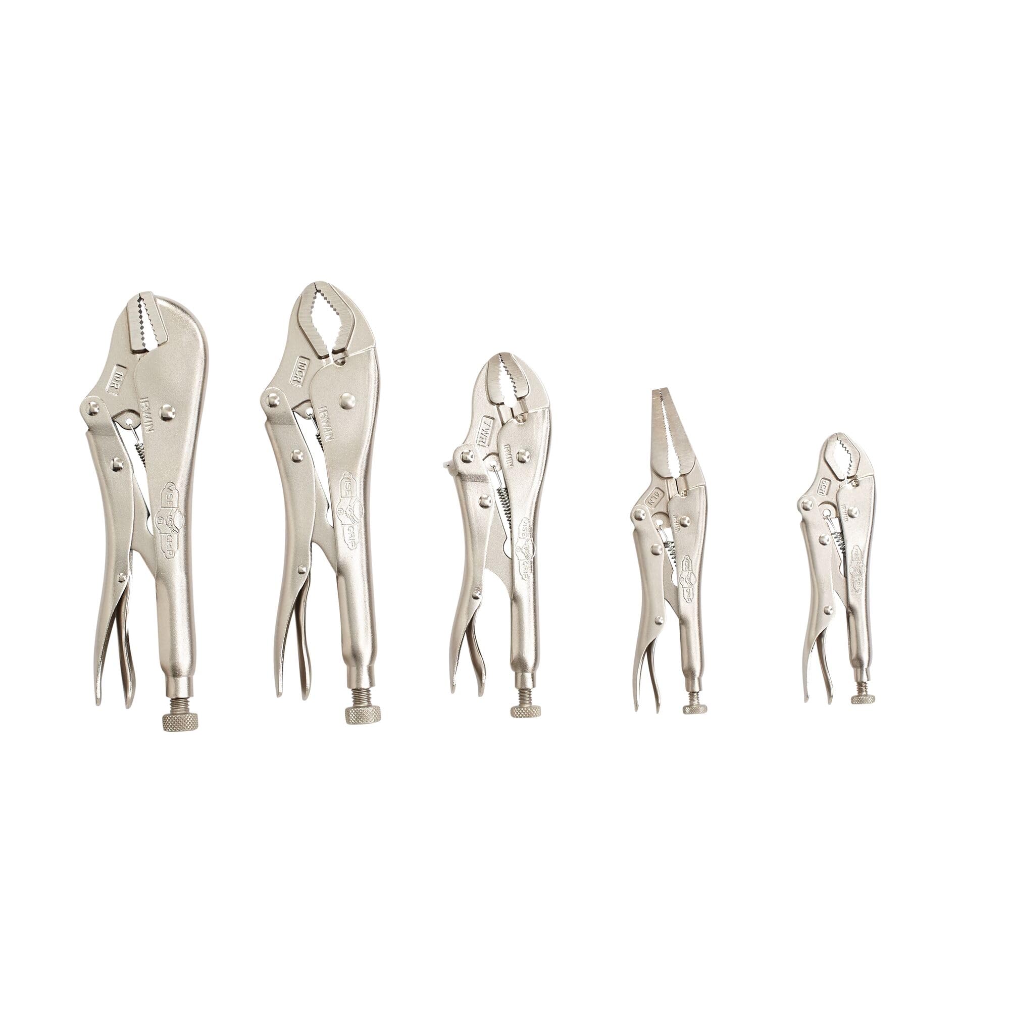 IRWIN VISE-GRIP Original Locking Pliers Set - 5 Piece Tool Kit with 68 Teeth for Strong Grip | Perfect for DIY Projects, Automotive Repairs & Metalworking