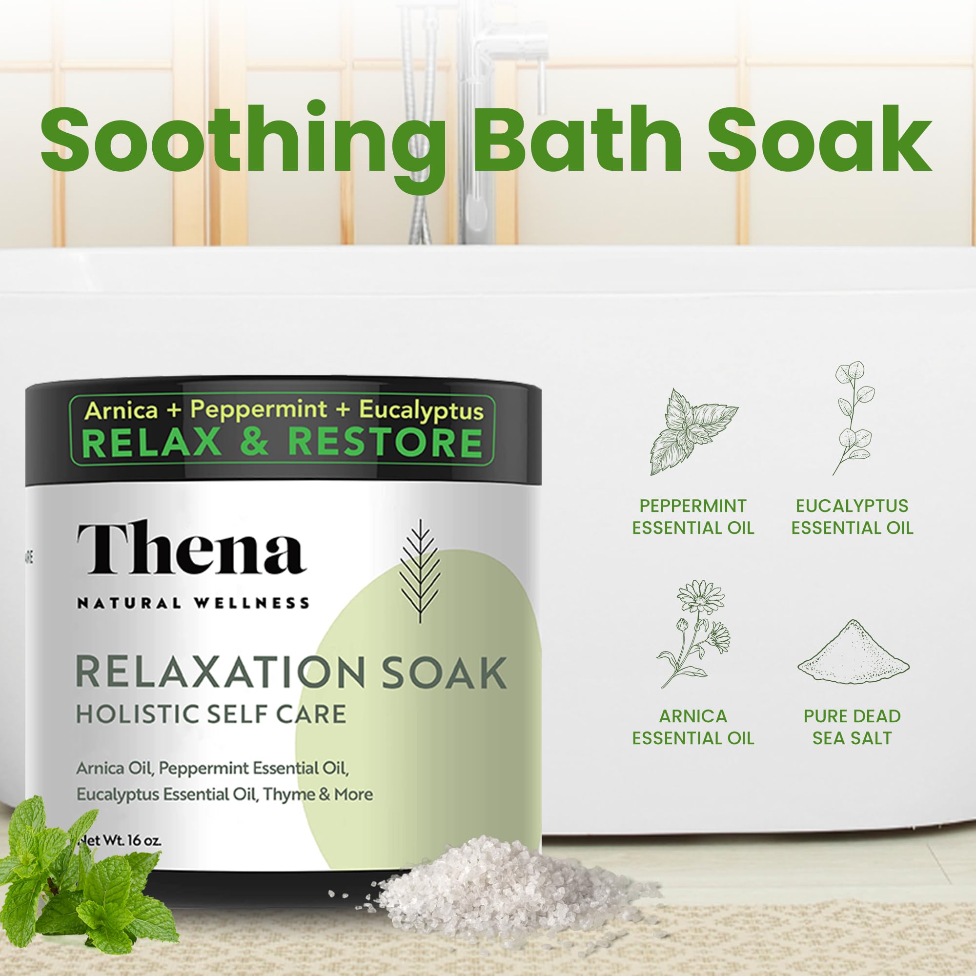Organic Lavender Bath Soak & Restorative Body Cream - Travel Size for Stress Relief & Skin Hydration | Perfect for Spa Nights, Self-Care Gifts & Post-Workout Recovery