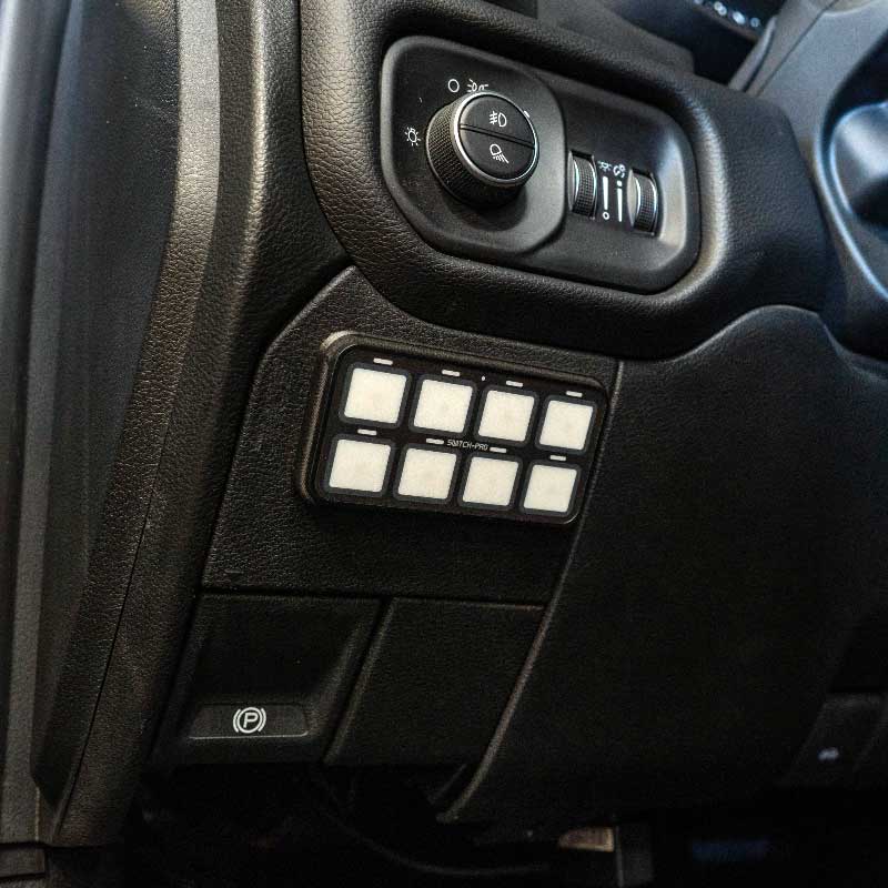 2019-2025 Ram 2500/3500 Heavy Duty SDHQ Built Switch Pros Keypad Mount | Off-Road Vehicle Accessory Control Panel | Perfect for Truck Customization & Overlanding Adventures