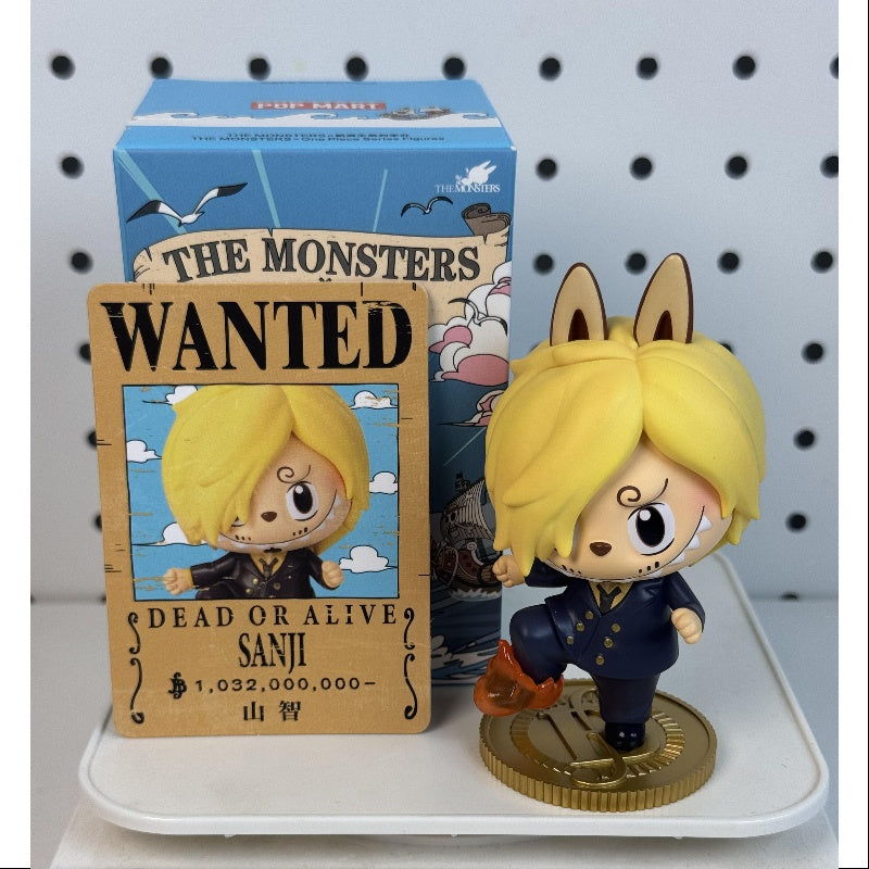 Labubu The Monsters X One Piece Series SANJI Action Figure - Anime Collectible Toy for Fans, Display & Gift for One Piece Lovers - Perfect for Home Decor, Office Display, and Anime Collections