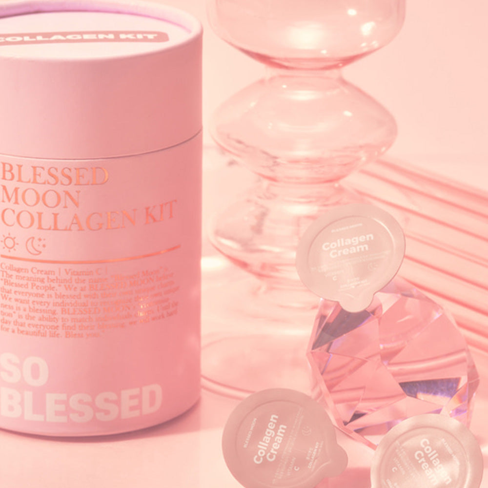 BLESSED MOON Collagen Kit with Anti-Aging Collagen Cream for Face - Hydrating & Firming Skincare Set for Women, Perfect for Night Routine & Daily Moisturizing