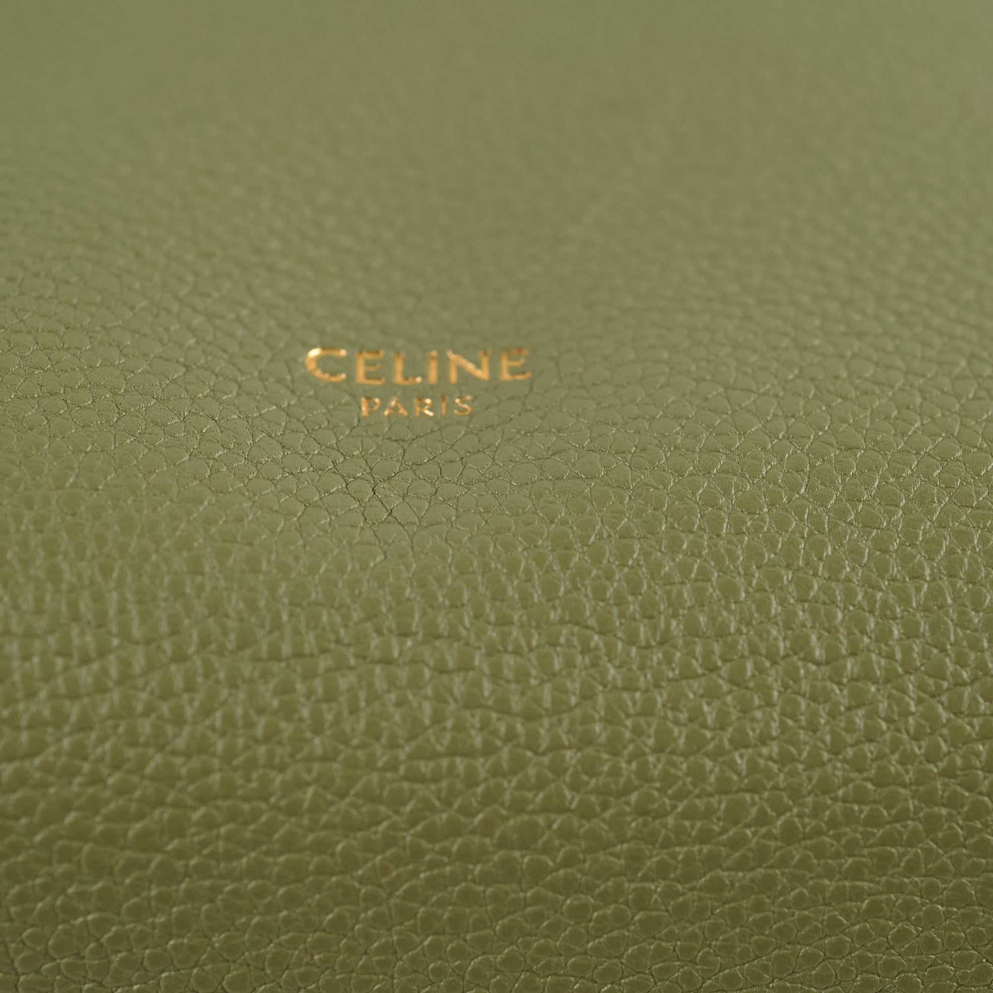 Celine Sangle Bucket Bag in Green | Luxury Leather Shoulder Bag for Women | Perfect for Work, Travel & Everyday Use