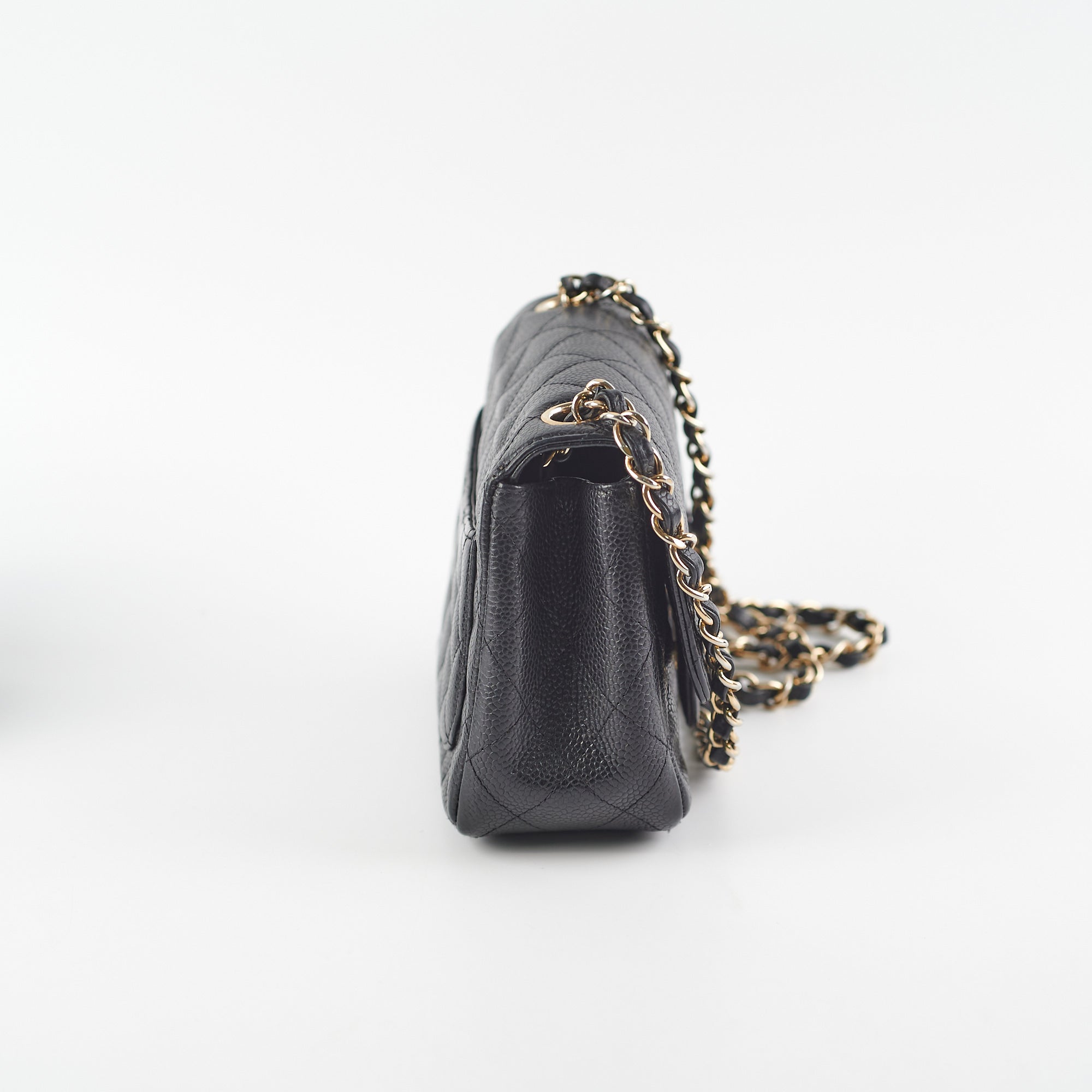 Chanel Mini Square Caviar Leather Crossbody Bag with Gold Hardware in Black - Perfect for Evening Events & Luxury Fashion Accessories