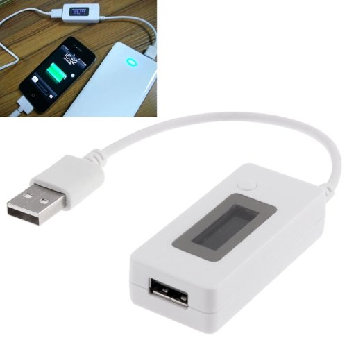 KCX KCX-017 Portable Power Bank Capacity Tester - Accurate Battery Charge Measurement Device (White) | Perfect for Testing Phone Chargers, Power Banks & USB Devices