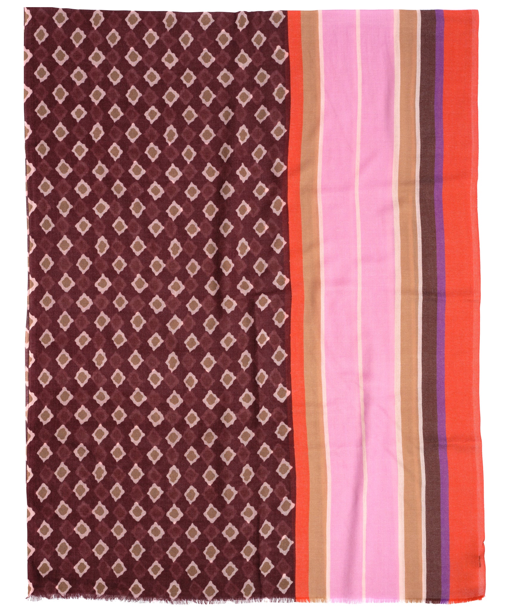Stylish Foulard Stripe Wrap Scarf - Lightweight & Versatile Fashion Accessory for Women - Perfect for Office, Travel, and Casual Outfits