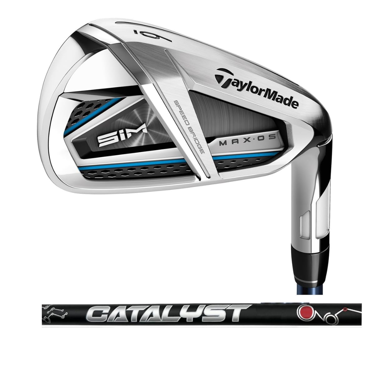 TaylorMade SIM Max OS #6 Iron - Right Handed Golf Club with Catalyst Black Stiff Flex Shaft | Forged Distance Irons for Mid-Handicap Golfers | Perfect for Fairway Shots & Approach Play