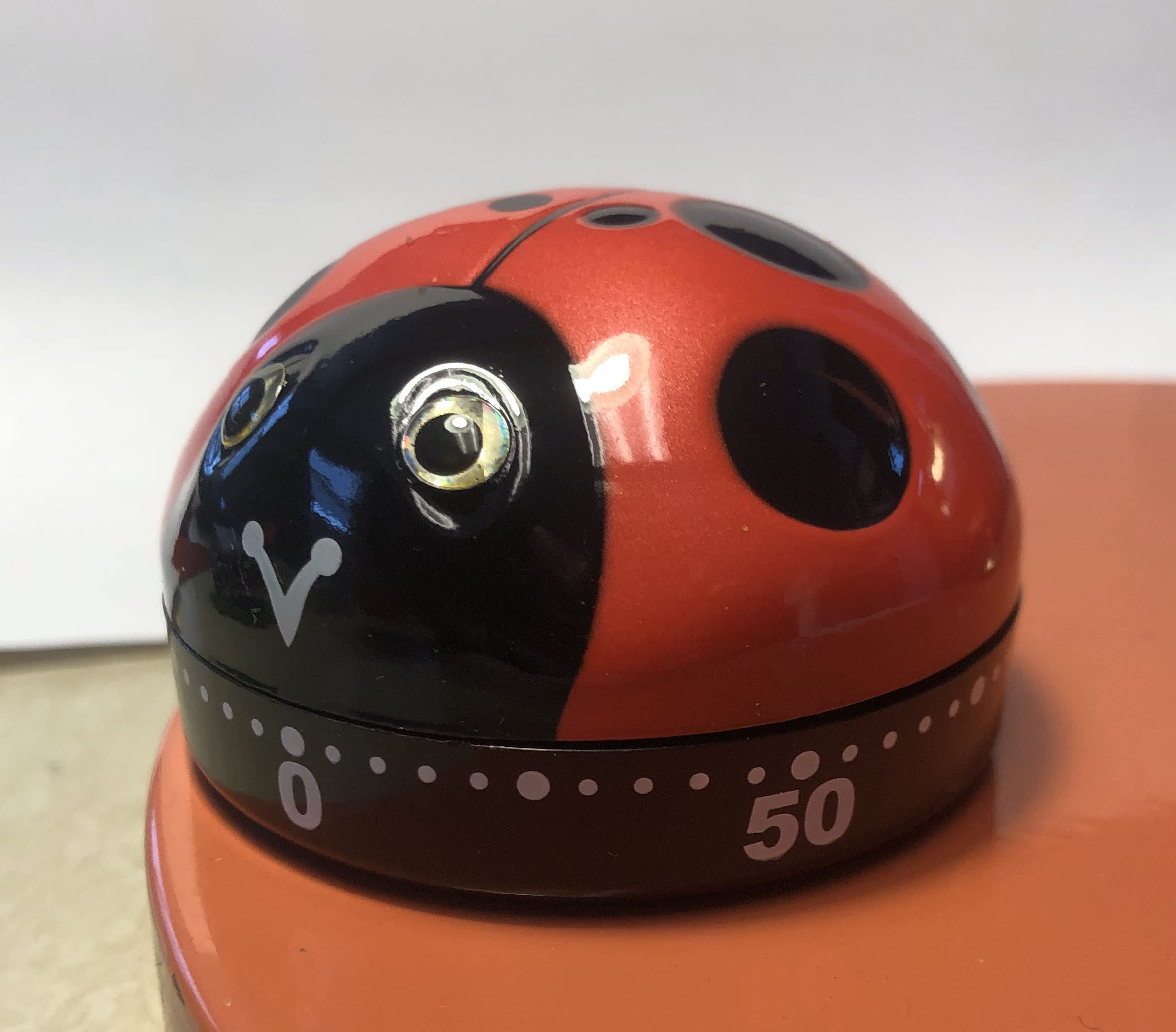 Cute Ladybug Kitchen Timer - 60 Minute Countdown, Magnetic Back, Loud Alarm - Perfect for Baking, Cooking, Studying & Classroom Activities