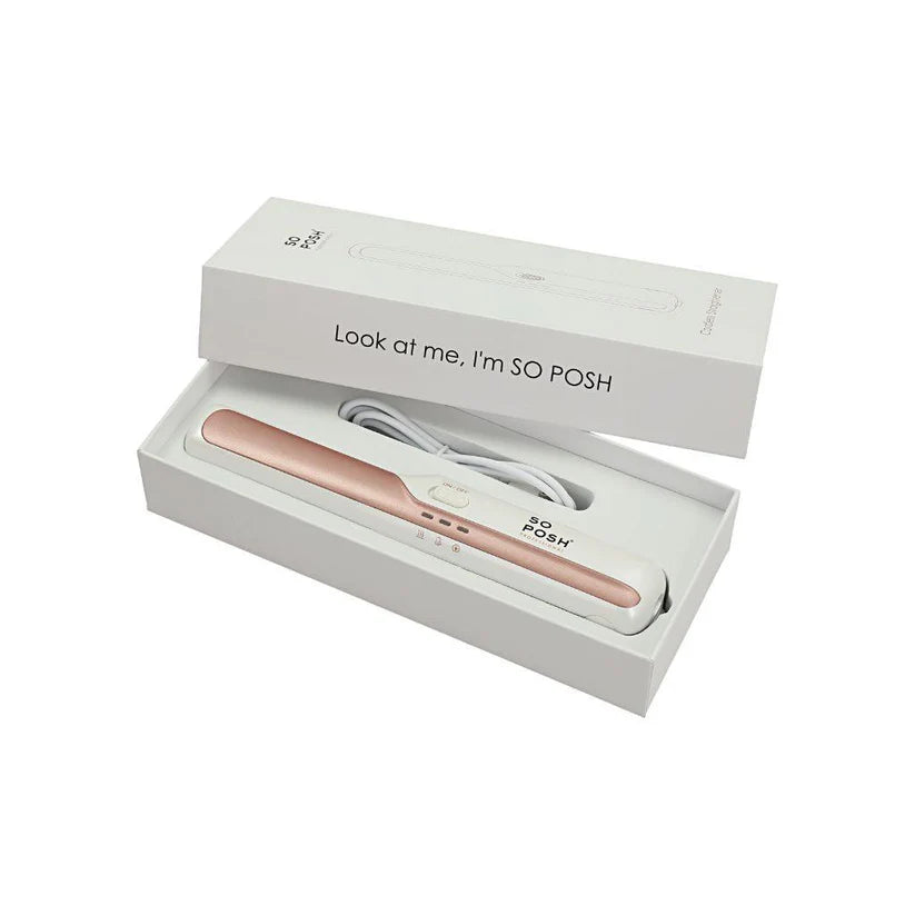So Posh Ceramic Cordless Hair Straightener - Professional Flat Iron for Smooth & Shiny Hair - Perfect for Travel, Home & Salon Use