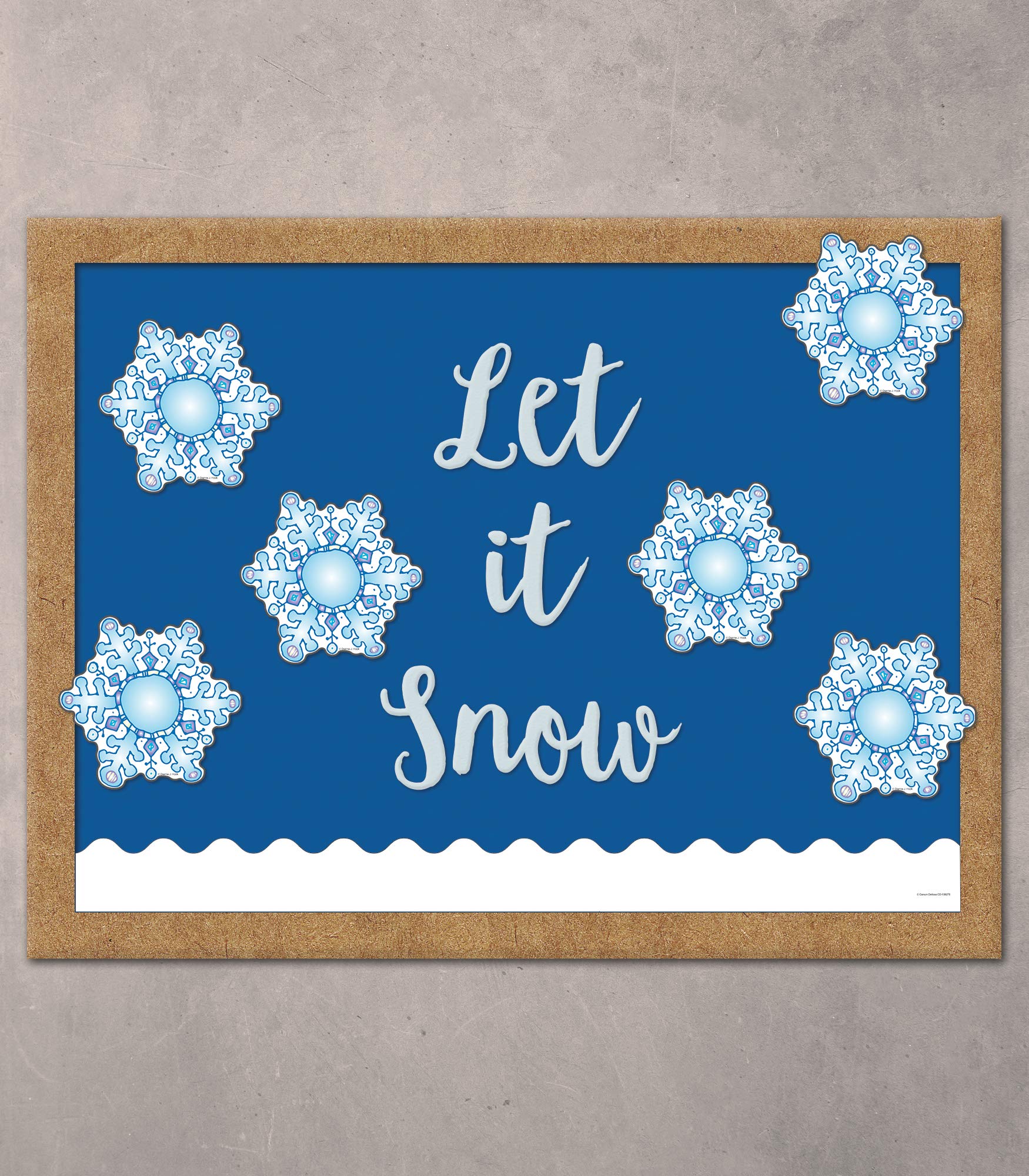 Carson Dellosa 36-Piece Snowflake Winter Wonderland Decorations Set | Paper Snowflakes for Christmas Bulletin Boards, Classroom & Winter Party Decor | Perfect for Holiday Displays, School Activities & Seasonal Home Decor