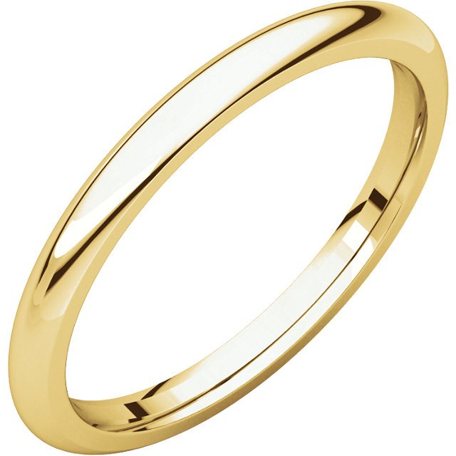 14K Gold 2mm Comfort Fit Wedding Band for Women - Elegant Thin Ring for Bridal, Anniversary, Promise, or Everyday Wear