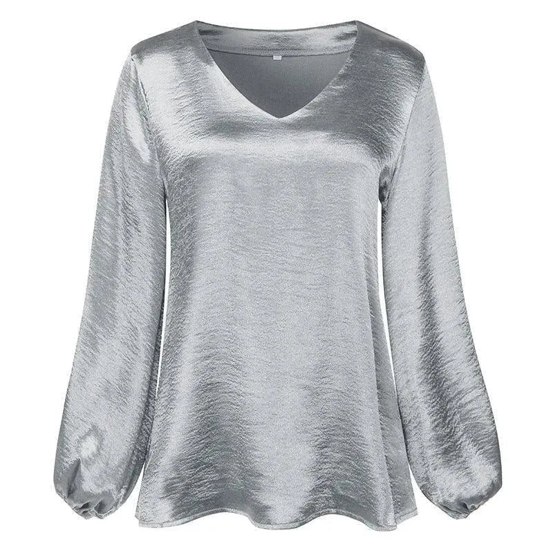 Elegant V Neck Women's Tops - Stylish Casual Blouses for Work & Everyday Wear | Flattering Fit for Office, Date Night & Outings