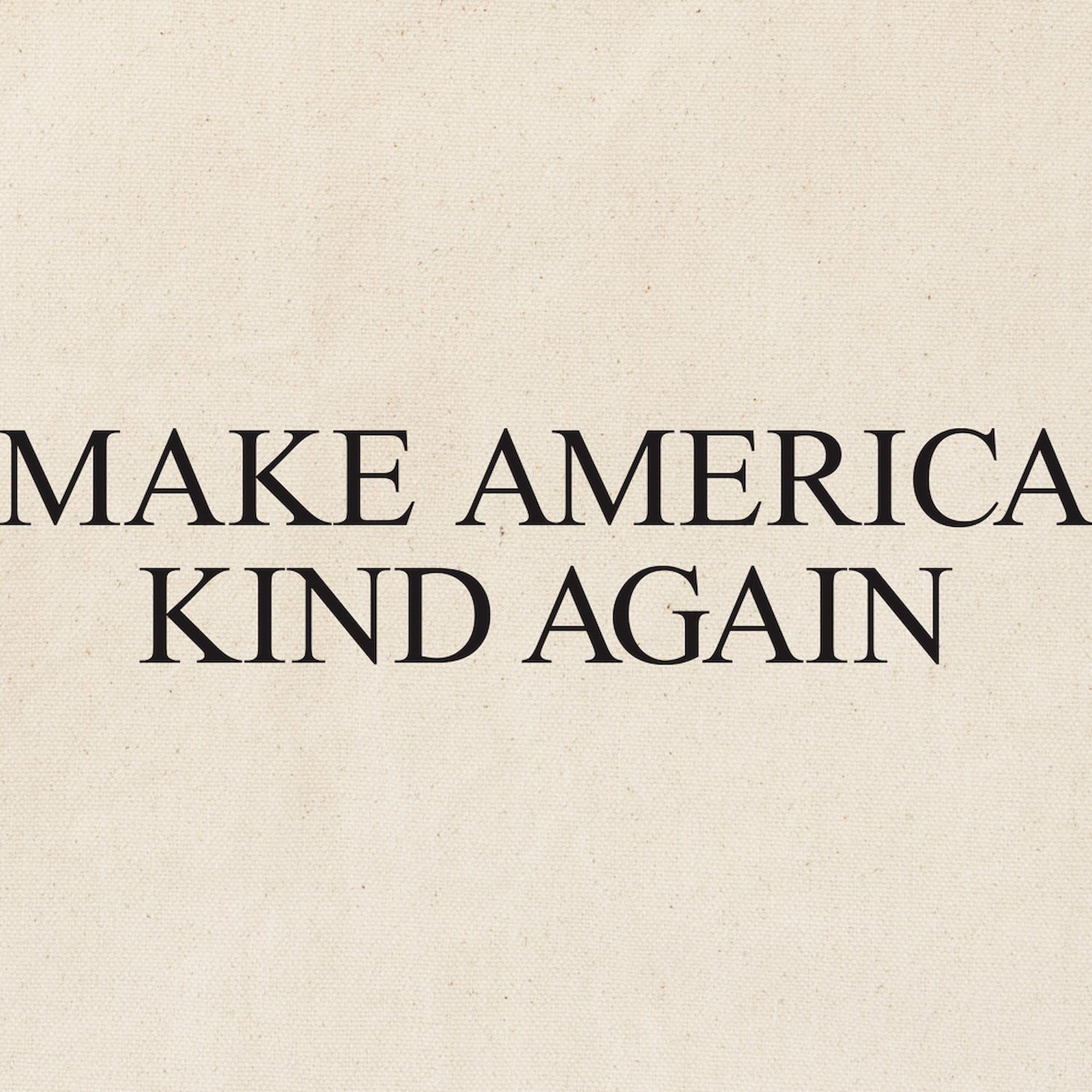 Make America Kind Again Tote Bag - Eco-Friendly Natural Canvas Reusable Shopping Bag for Groceries, Beach & Everyday Use