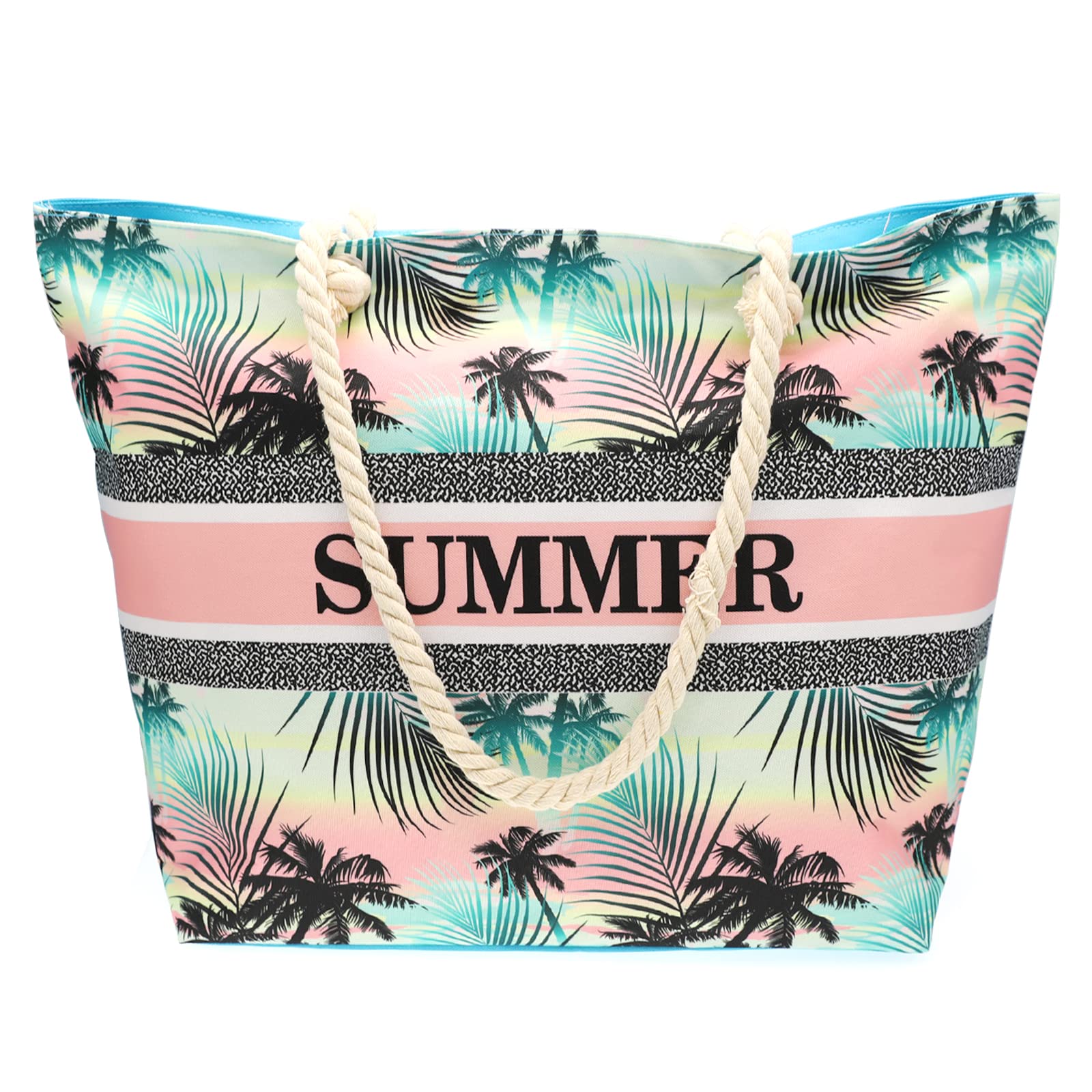 CIOOU Extra Large Waterproof Beach Bags for Women - Zippered Travel Tote for Daily Use, Pool, Gym & Shopping