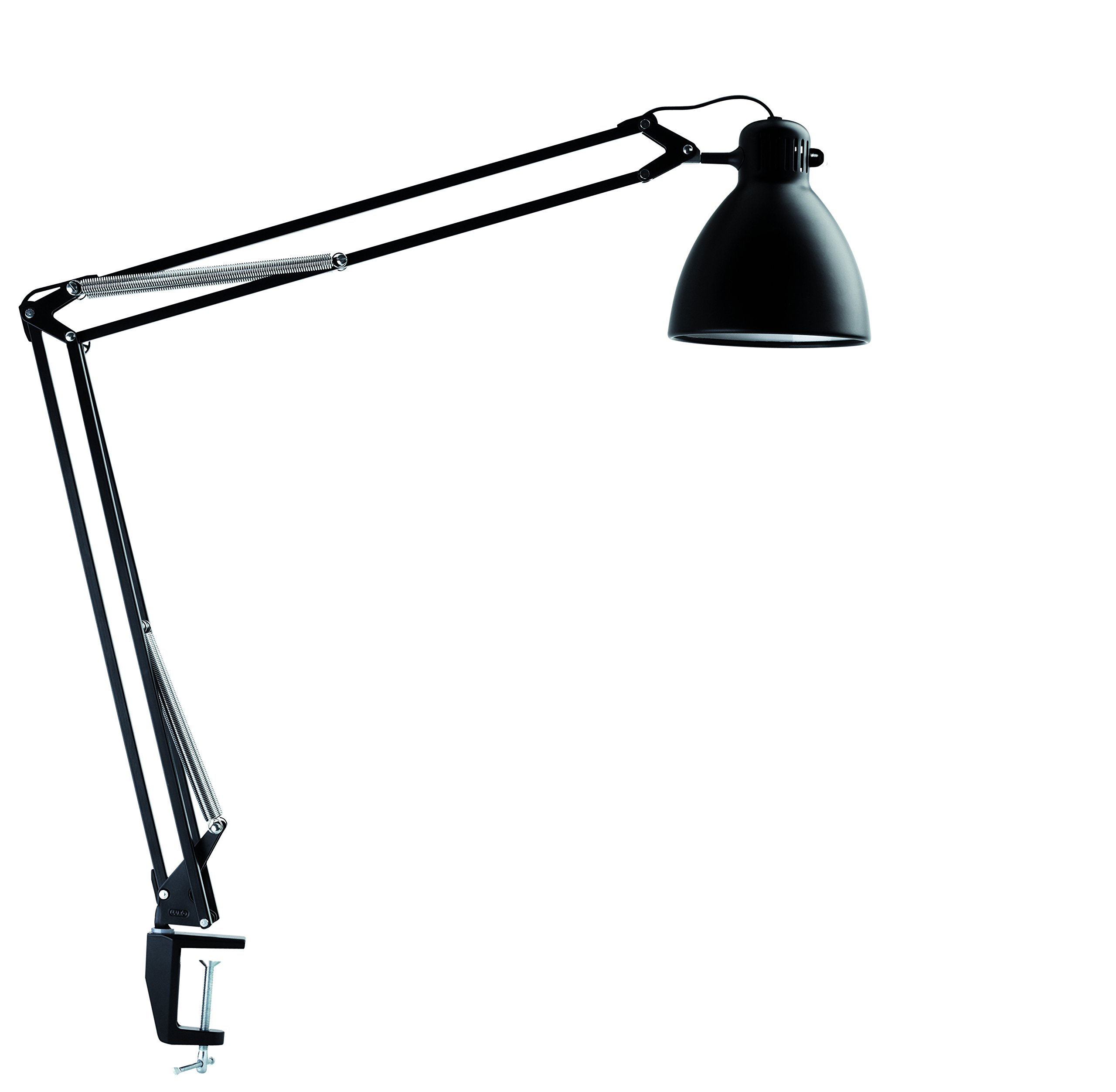 Luxo L-1 LED Task Light with Edge Clamp - Adjustable Desk Lamp for Reading, Crafting & Office Work (Black, Model L-1025906) - Perfect for Home Office, Study & Workshop Lighting