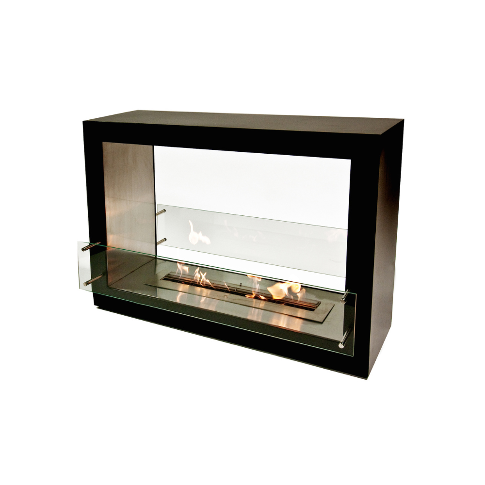 Premium Bio Flame Sek XL Freestanding Ethanol Fireplace - Modern Indoor/Outdoor Decorative Heating Solution for Living Rooms, Patios & Gardens