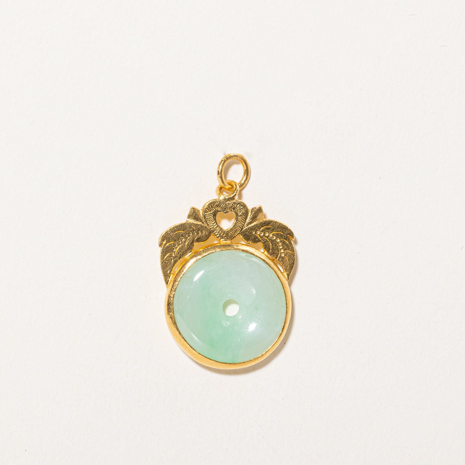 15.00ct Natural Donut Jadeite Pendant - AAA Grade Green Jade Necklace for Women | Perfect for Meditation, Yoga & Spiritual Healing Jewelry