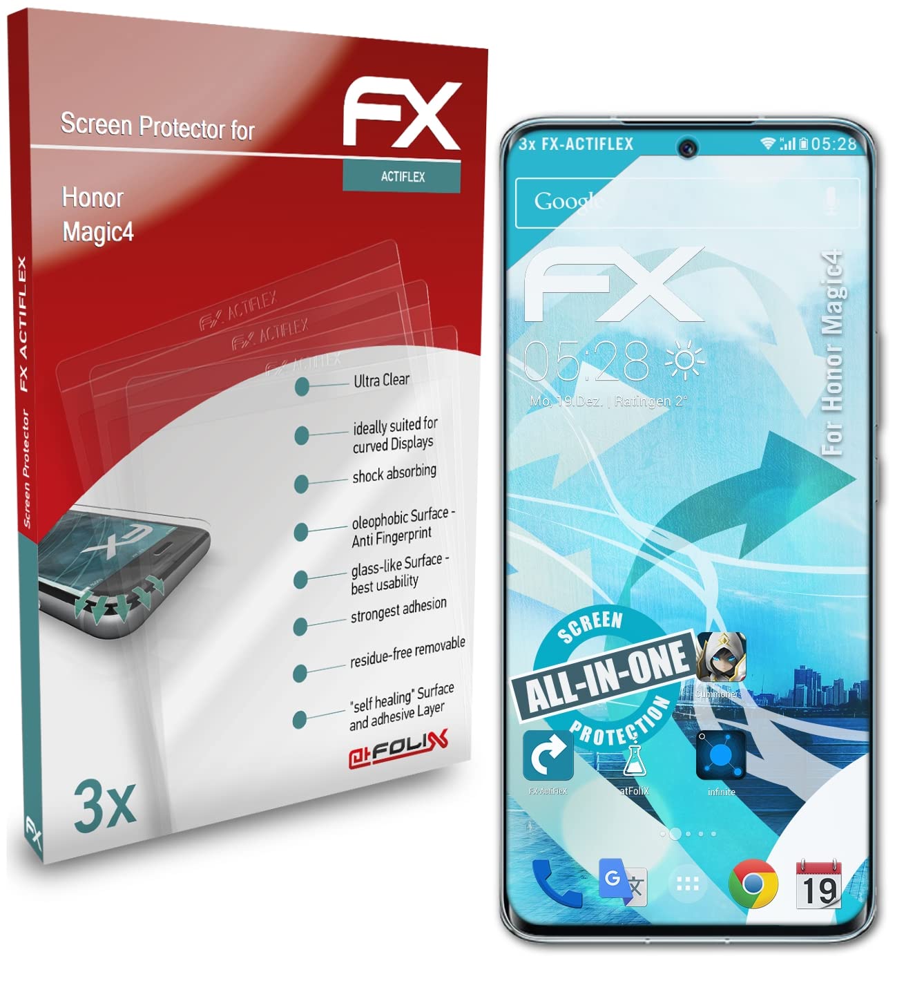 Honor Magic 4 Screen Protector - 3 Pack Ultra Clear Flexible HD Film | Anti-Scratch & Bubble-Free Protection for Daily Use, Work & Gaming