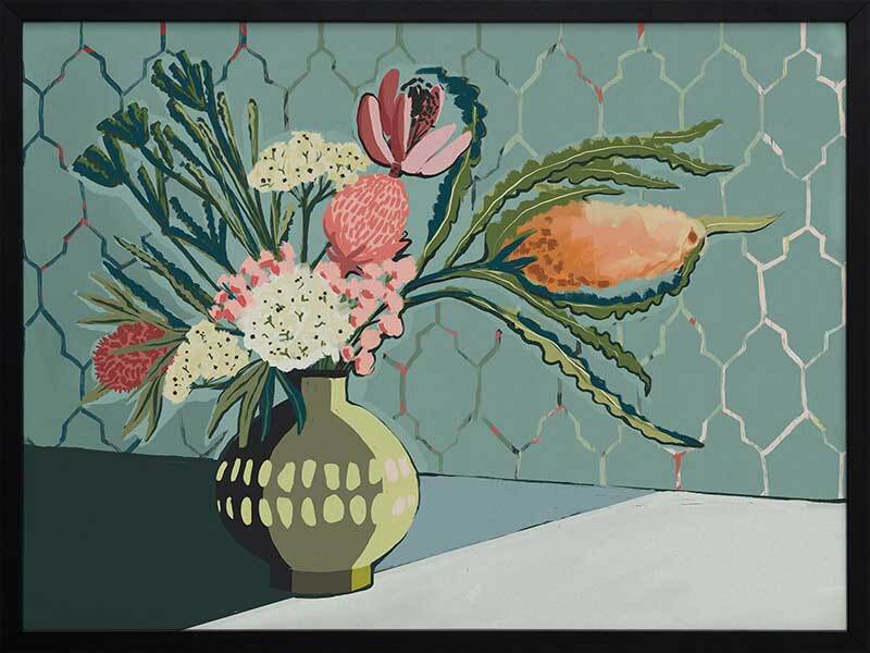 Bring Me Flowers Framed Wall Art Print - Floral Home Decor for Living Room, Bedroom & Office