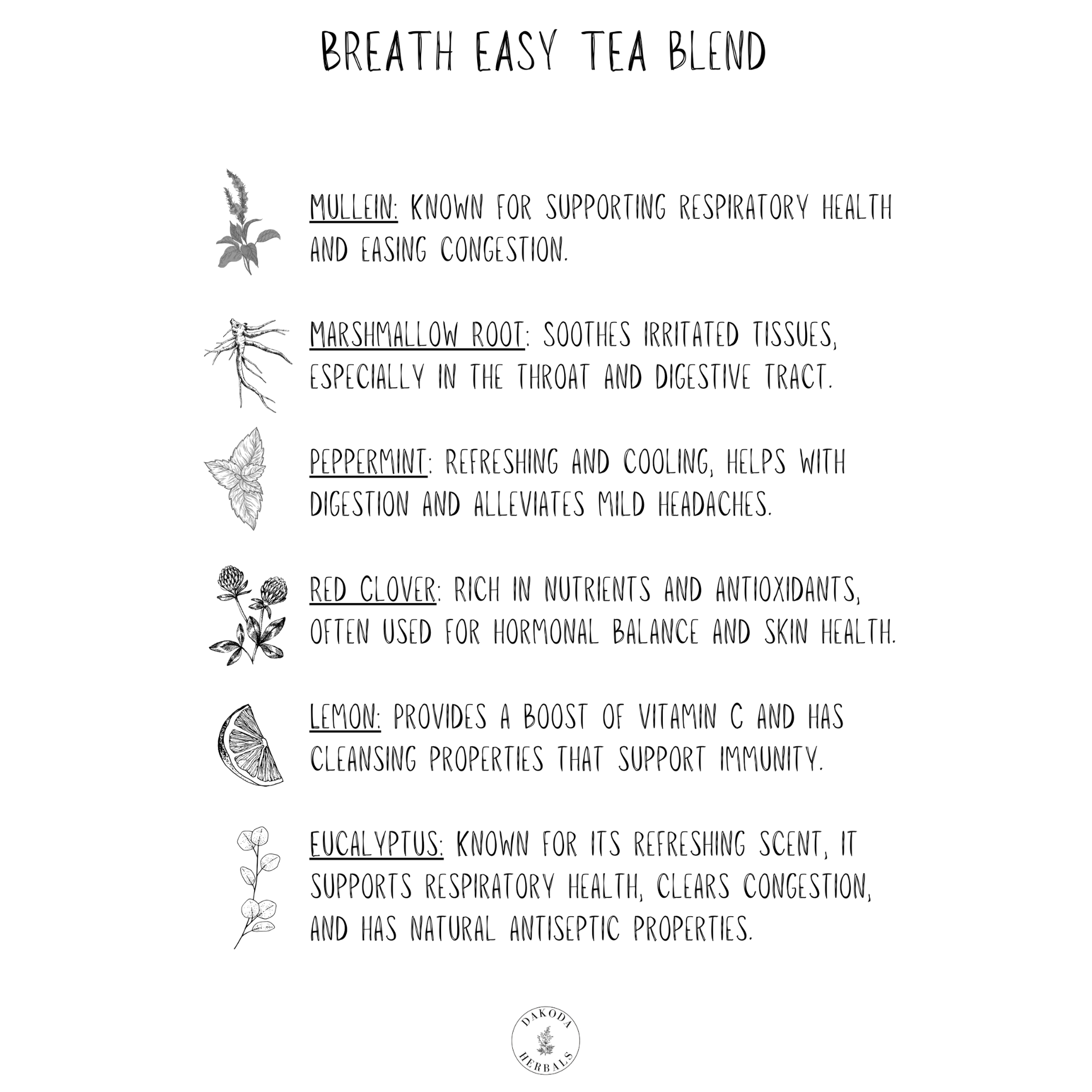 Organic Breathe Easy Herbal Tea Blend - Loose Leaf for Respiratory Support & Lung Health - Natural Remedy for Cough, Cold & Allergies - Perfect for Relaxation & Wellness