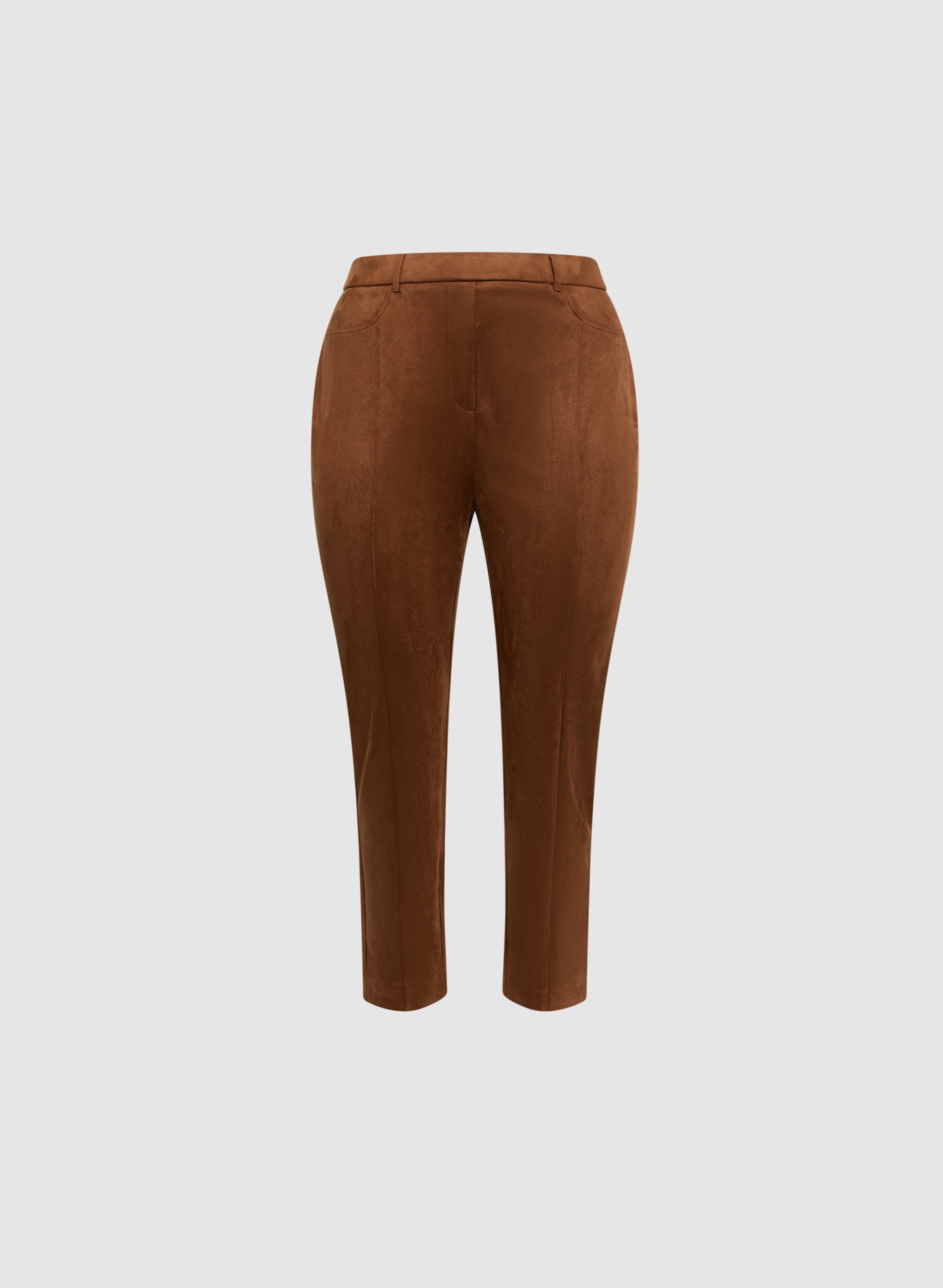 Chloe Vegan Suede Leggings for Women - High Waisted Stretchy Yoga Pants - Soft Faux Leather Leggings for Workout, Lounge & Everyday Wear