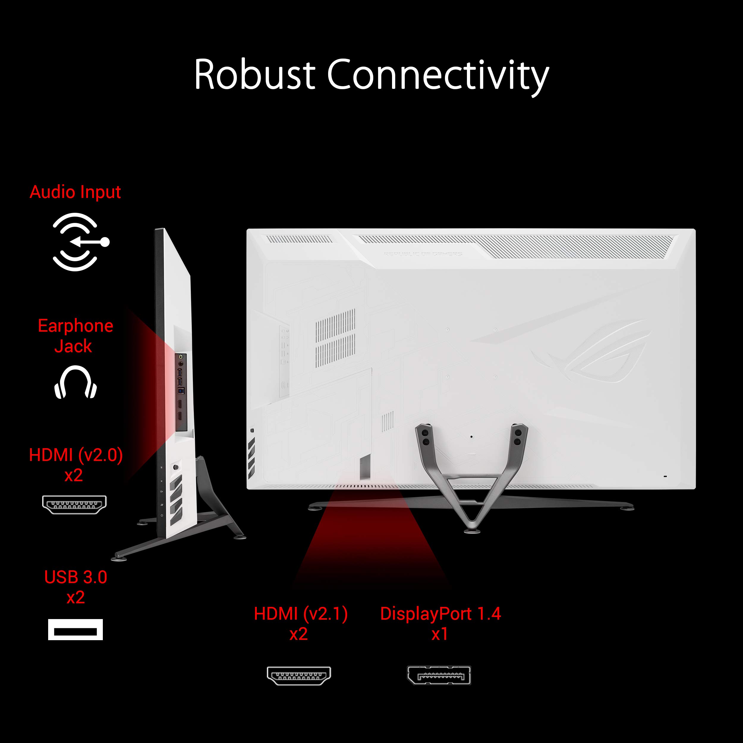 ASUS ROG Strix XG43UQ 43-Inch 4K UHD Gaming Monitor - 144Hz Refresh Rate, 1ms MPRT, FreeSync2 HDR, DisplayHDR 1000, DSC, VA Panel, 16:9 Aspect Ratio, 3840x2160 Resolution, DisplayPort & HDMI 2.1 - Perfect for Competitive Gaming, Streaming & Professional Content Creation