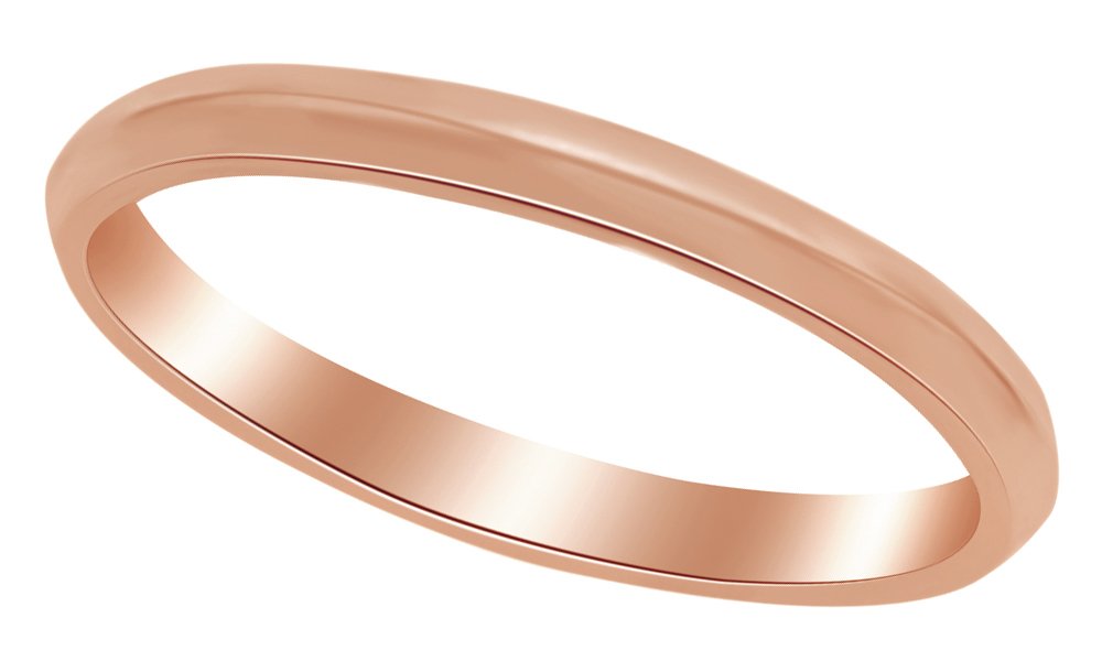 2.5mm Comfort Fit Knife Edge Band Ring - 10k Solid Gold Wedding Ring for Men & Women - Perfect for Engagements, Anniversaries, and Everyday Wear