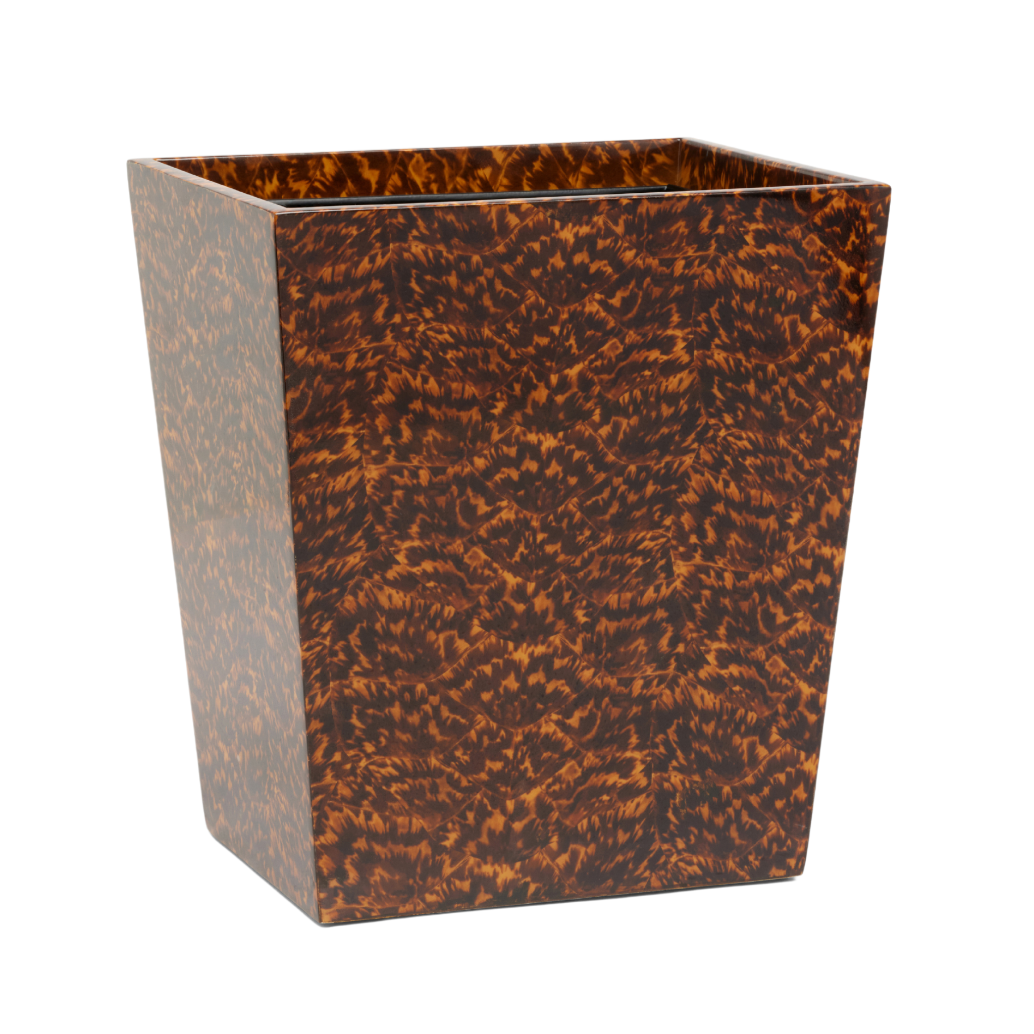 Stylish Carmel Wastebasket - 12L Small Trash Can for Bathroom, Bedroom & Office - Durable Plastic Garbage Bin with Lid - Perfect for Home & Office Organization