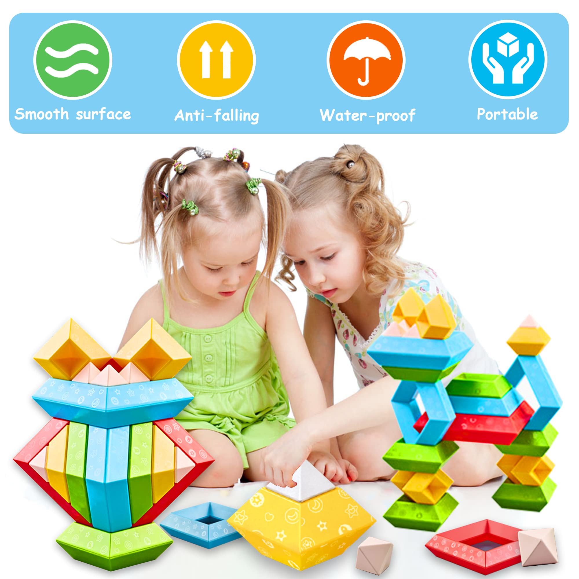 Montessori Toys for Toddlers 2-4 Years Old - 30PCS Educational Building Blocks for Preschool Learning, STEM Sensory Toys for Boys & Girls - Perfect Gift for Kids Ages 1-6 - Ideal for Classroom, Home Play & Early Childhood Development