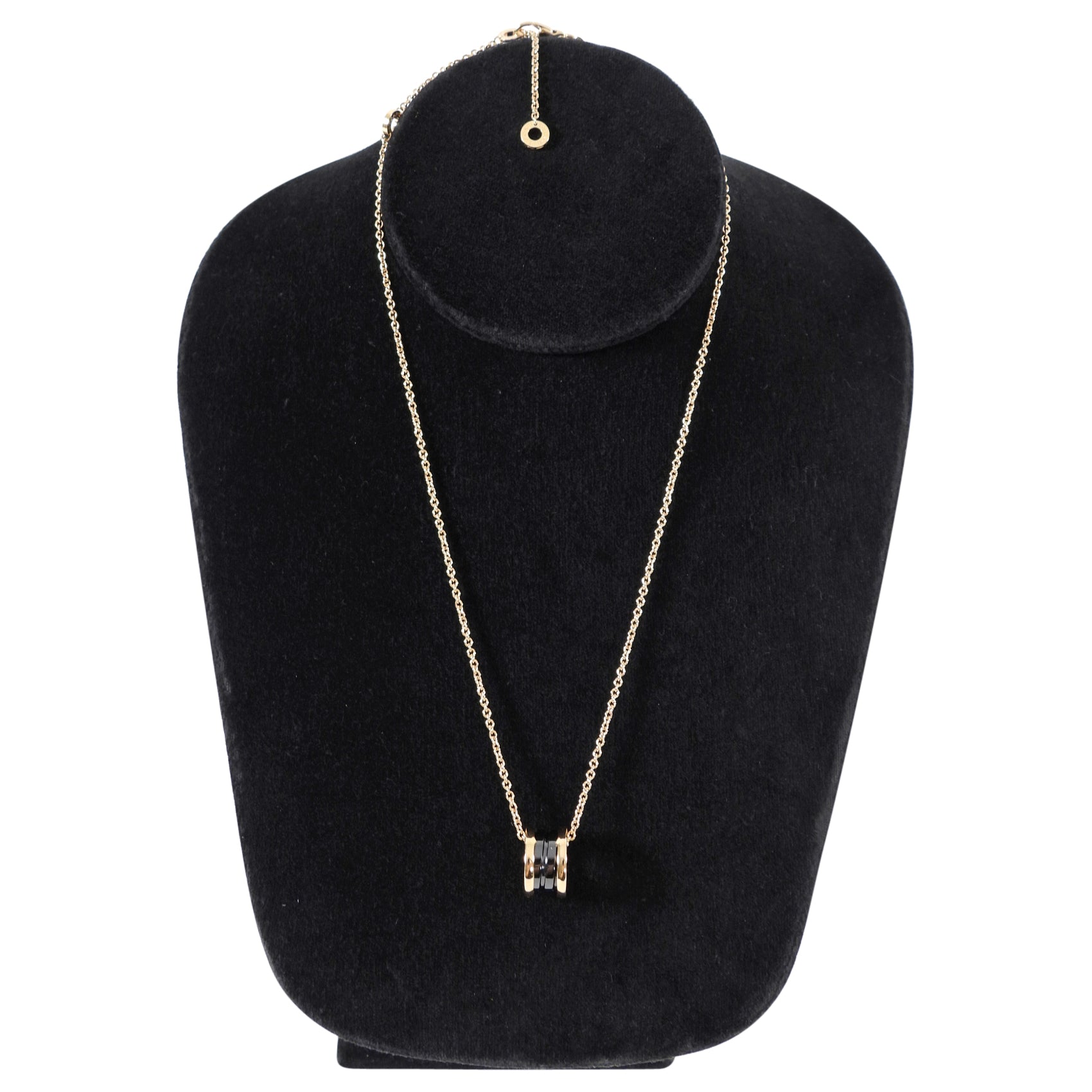 Bulgari B Zero 1 18K Rose Gold Ceramic Pendant Necklace for Women - Luxury Italian Jewelry Gift for Anniversary, Birthday & Special Occasions