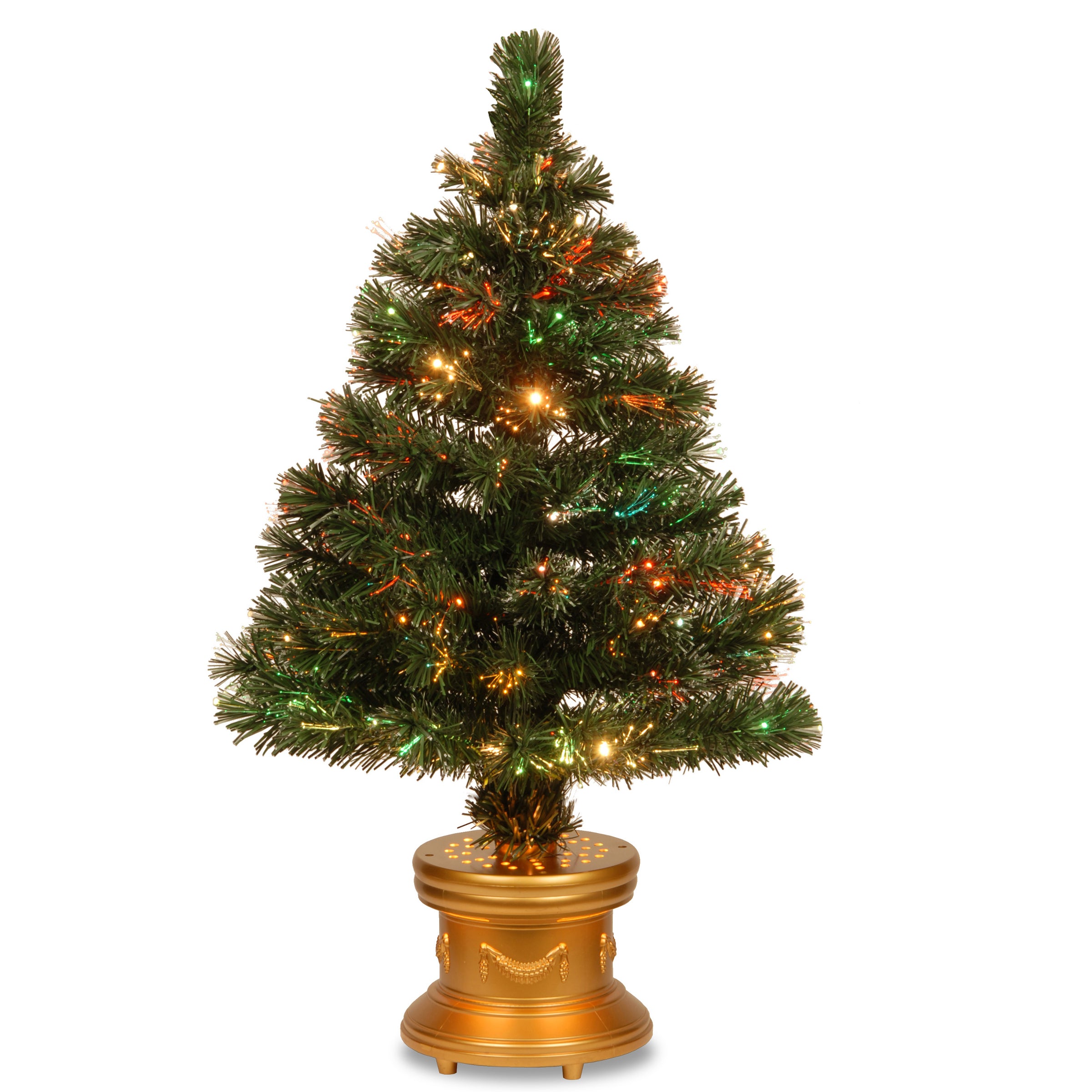 36 Inch Pre-Lit Fiber Optic Firework Tree - Sparkling Holiday Decor for Christmas, Parties & Home Decoration