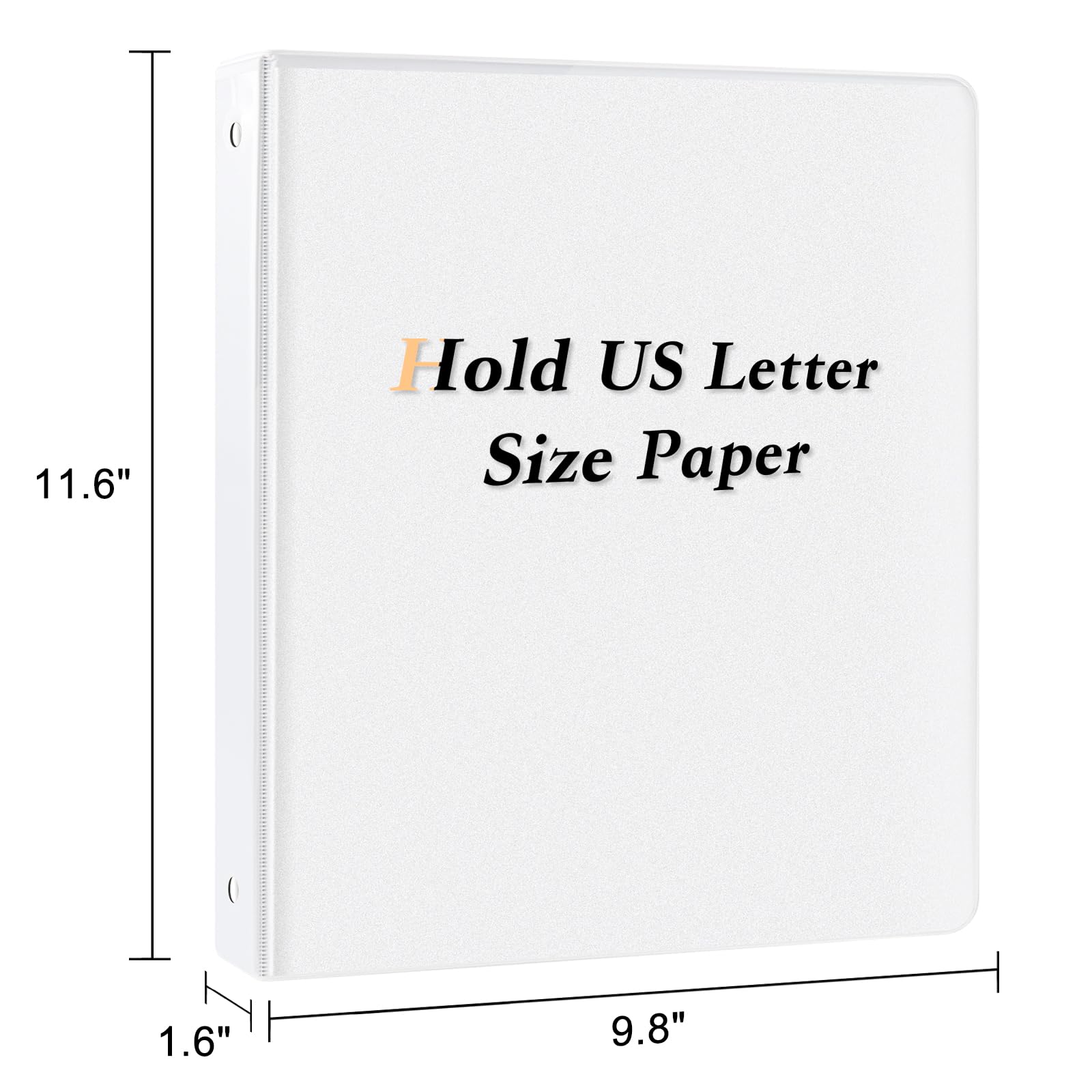 1-Inch Round Ring Binder - 12-Pack White 3-Ring Binders for Letter Size Paper | Durable Presentation Binders for Office, School & Business Documents | Perfect for Reports, Presentations & Organizing Files