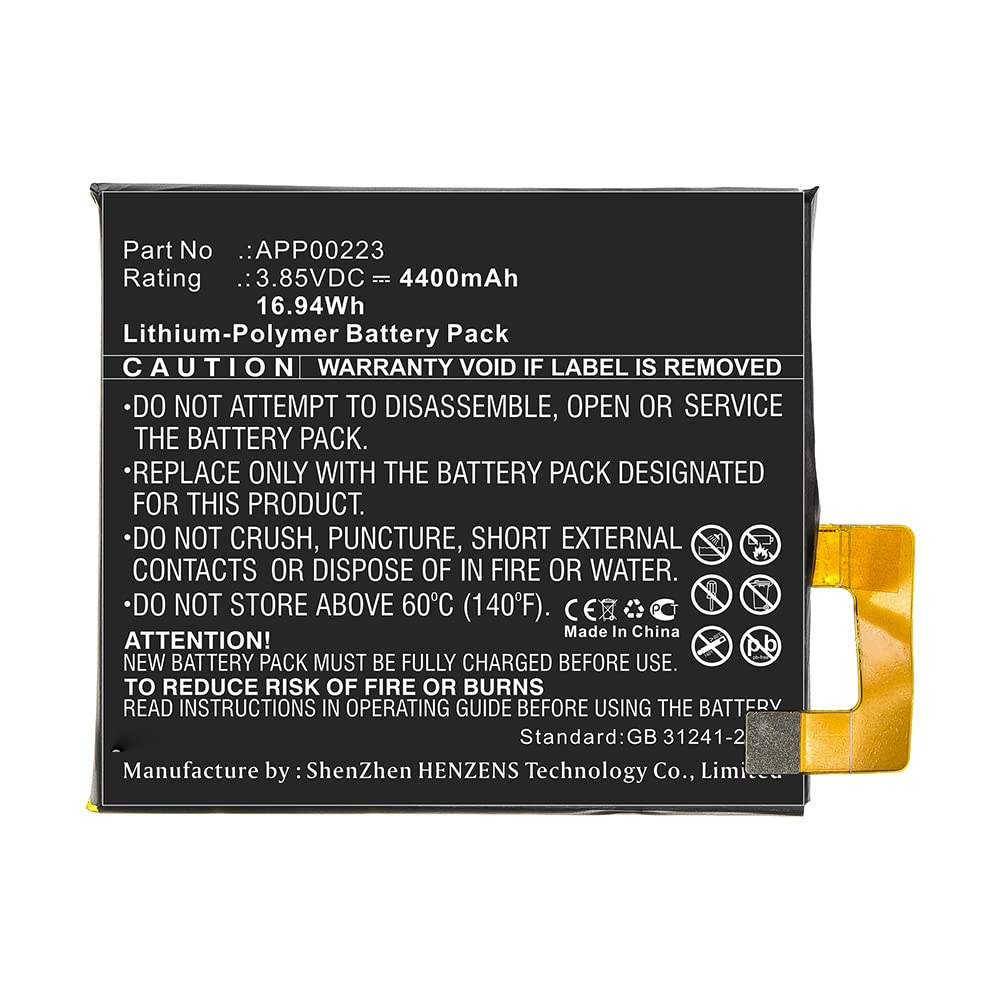 Synergy Digital CAT APP00223 Battery 4400mAh - for Smartphones & Outdoor Use