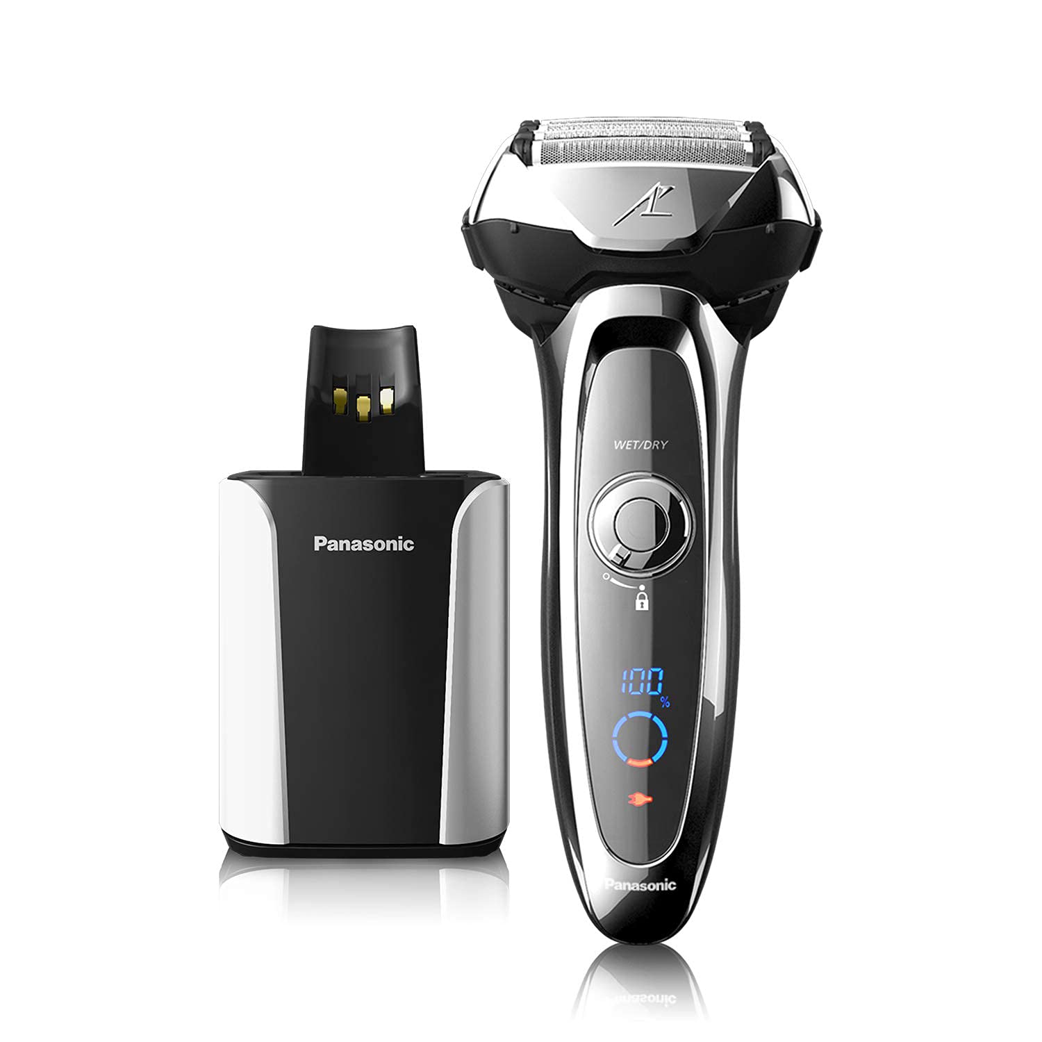 Panasonic ES-LV95-S Arc5 Wet/Dry Electric Shaver with Cleaning & Charging System - Premium 5-Blade Men's Razor for Smooth Shaving at Home or Travel