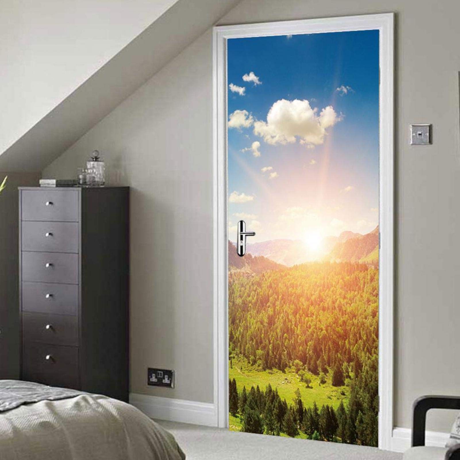 3D Wall Stickers Removable - Healthy Landscape Mural Decals for Doors, Walls & Wardrobes | Perfect for Home Decor, Kids Room & Office Spaces