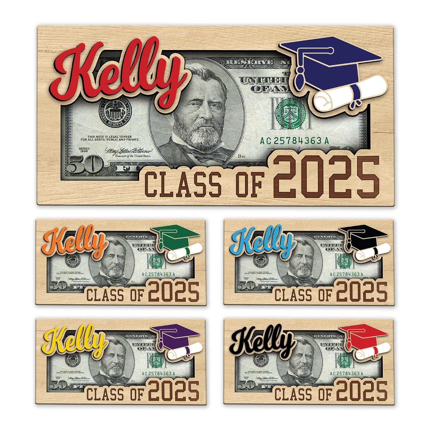 2025 Graduation Money Holder - Personalized & Customized Graduation Gift for Students - Bulk Graduation Cards & Leis (MH11) - Perfect for Graduation Parties, Gifts & Celebrations