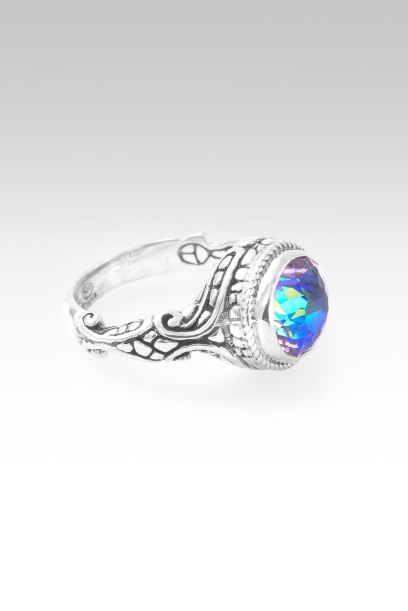 Love One Another Ring II™ in Lotus Blossom™ Mystic Quartz - Elegant Spiritual Jewelry for Women, Couples & Healing - Perfect for Weddings, Anniversaries & Meditation Gifts