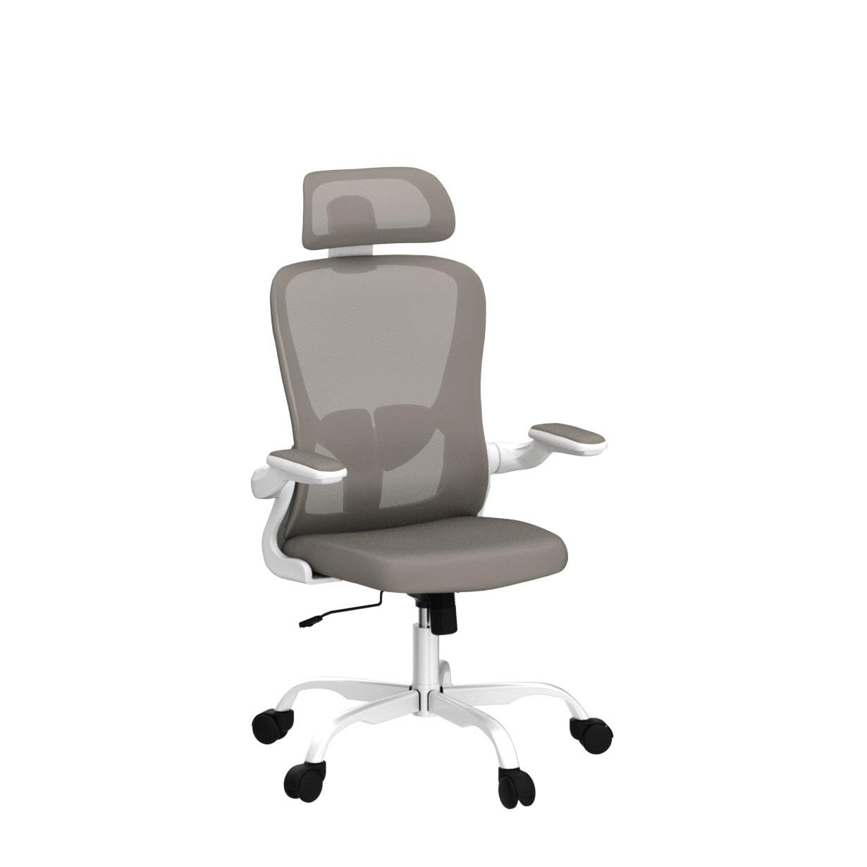 Ergonomic High Back Office Chair with Adjustable Lumbar Support & Headrest - Breathable Mesh Desk Chair, Swivel Task Chair with Flip-Up Armrests - Perfect for Home Office & Executive Workspaces