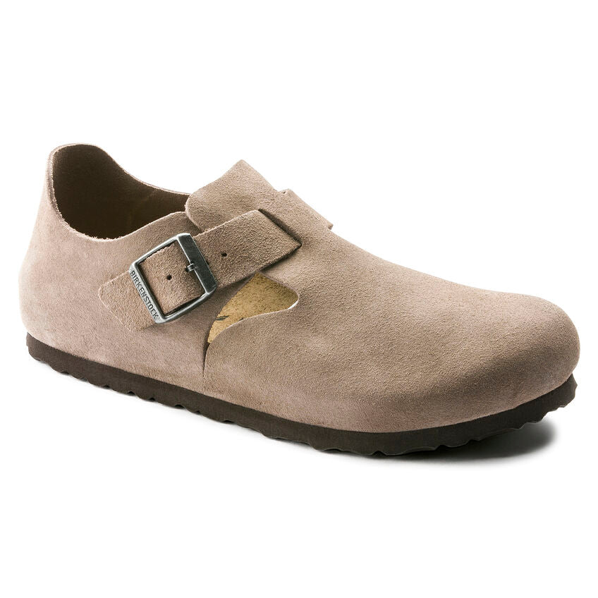 Birkenstock London Suede Leather Sandals - Classic Footbed Comfort in Taupe | Perfect for Casual Wear, Walking & Everyday Comfort