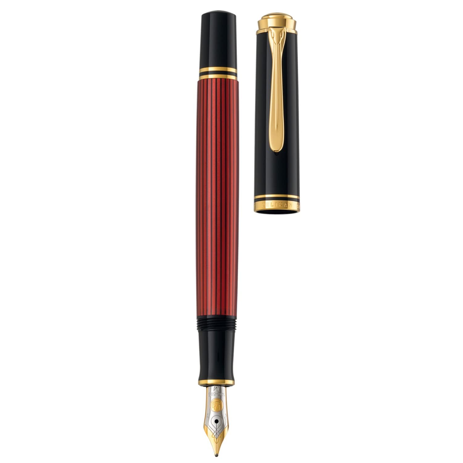 Pelican M400 Fountain Pen Medium Point Bordeaux Souverlane - Premium Writing Instrument for Professionals, Students & Calligraphy Enthusiasts