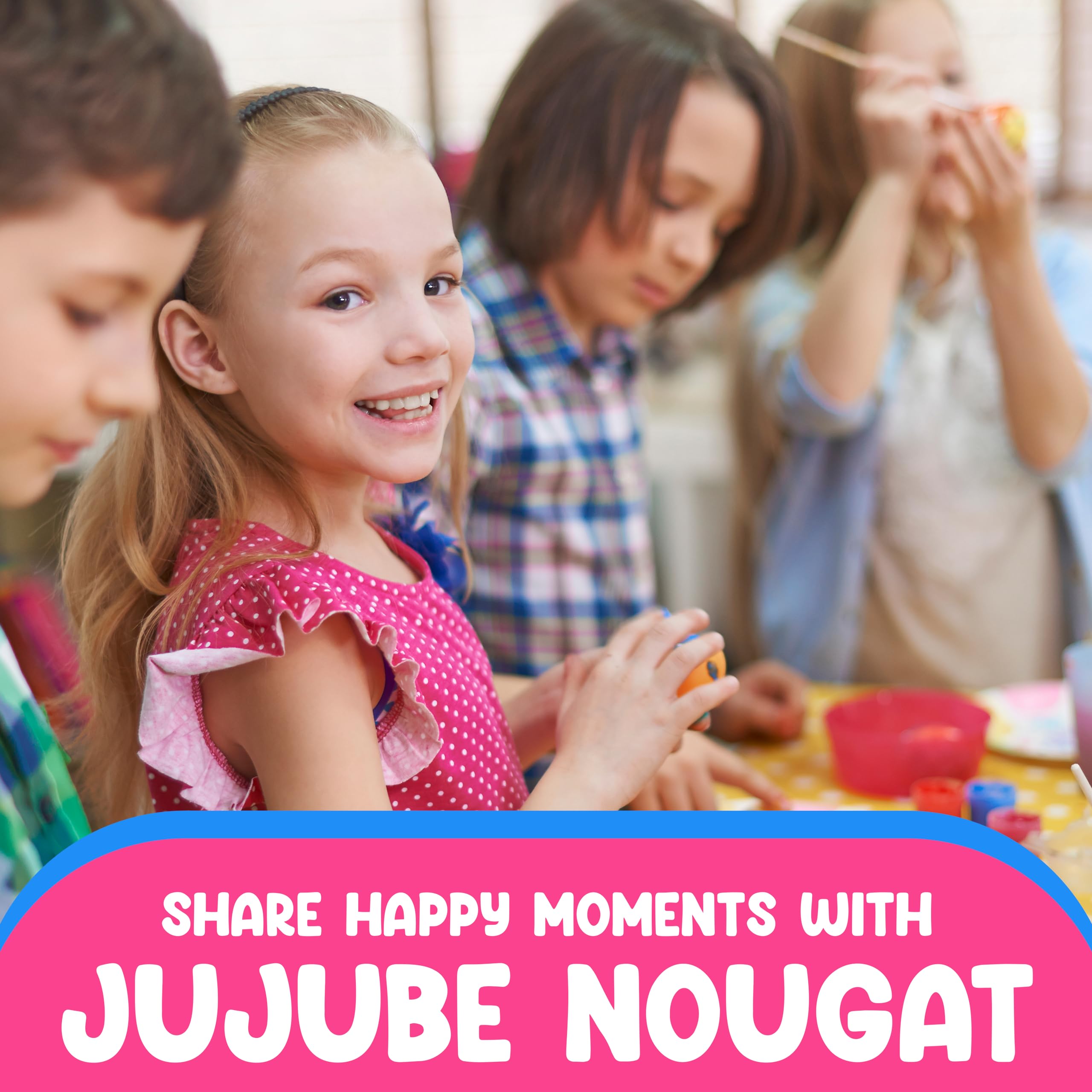 Jujube Nougat Candy 10oz (26 Pieces) - Individually Wrapped Fruit Chews for Sharing - Perfect for Parties & Gifts